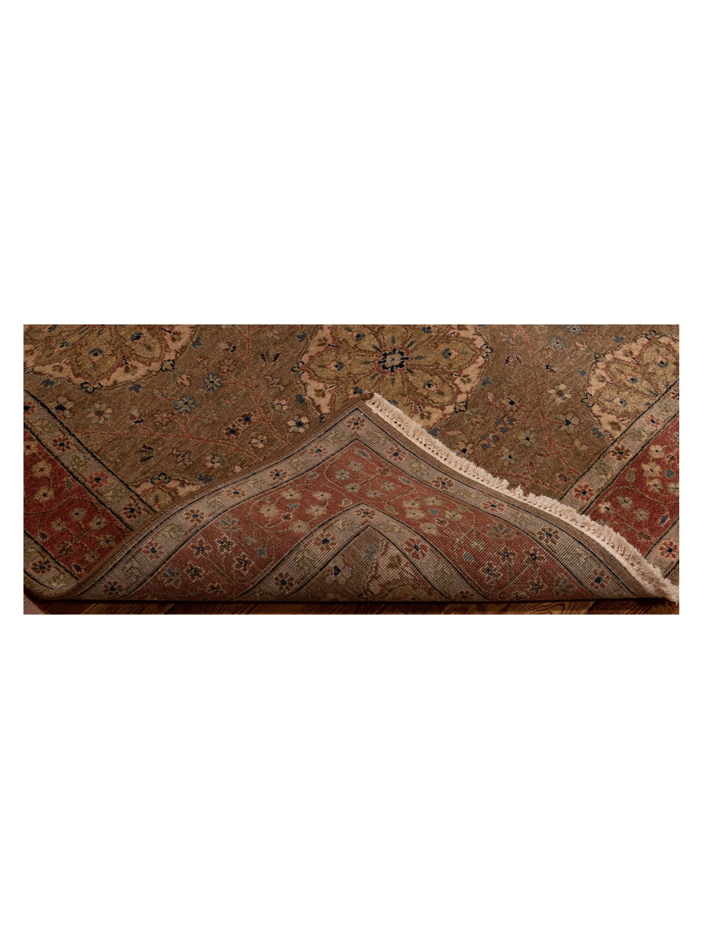 Platinum 117246 Green Terracotta 4.1x6 Hand Knotted Rug