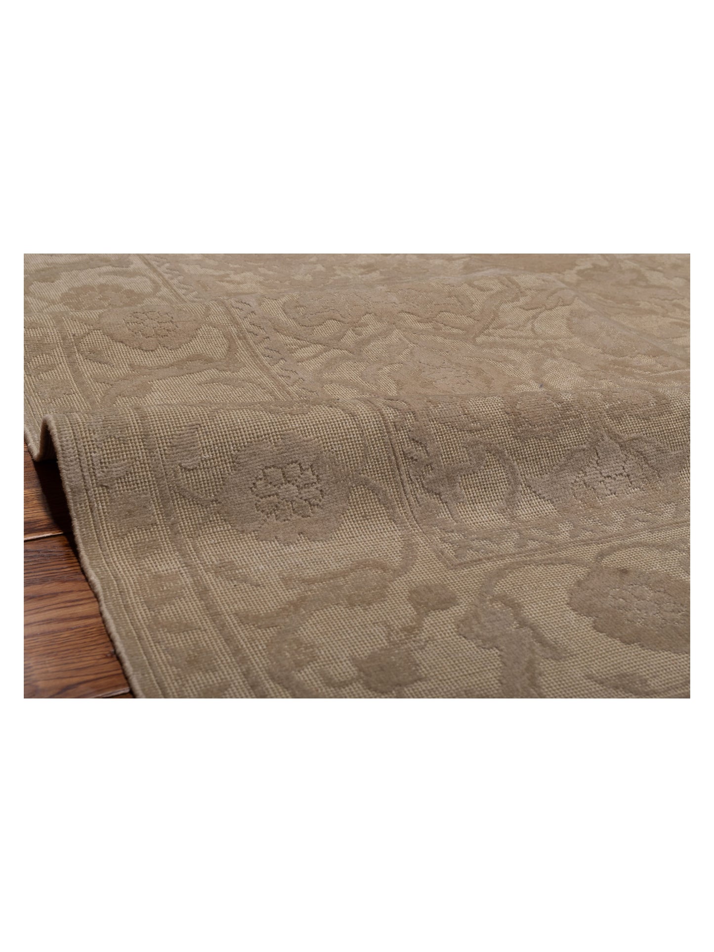 Vintage 117263 Beige 7.11x9.1 Hand Knotted Rug