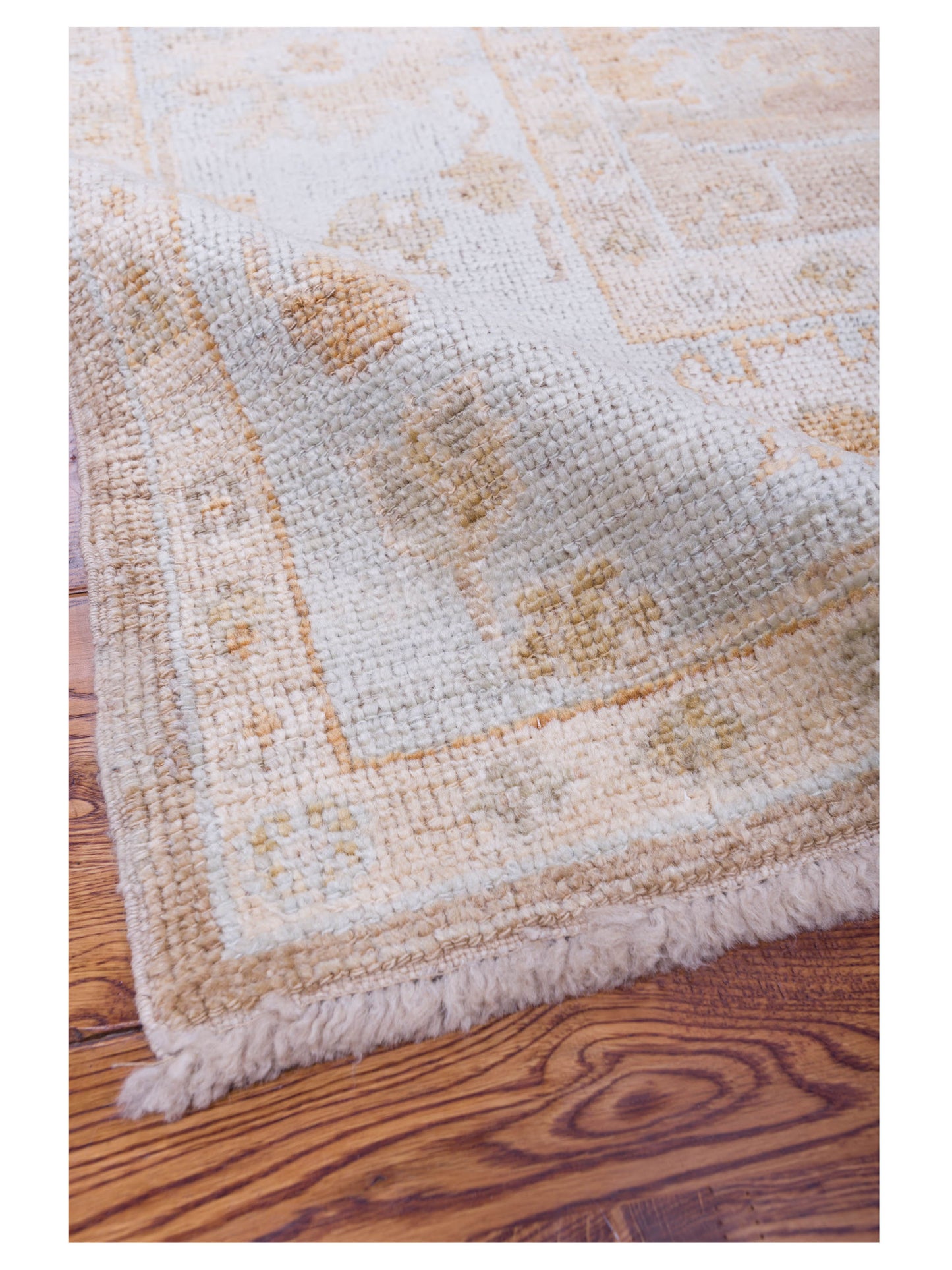 Angora Oushak 117616 Brown Ice Blue 8.2x10 Hand Knotted Rug