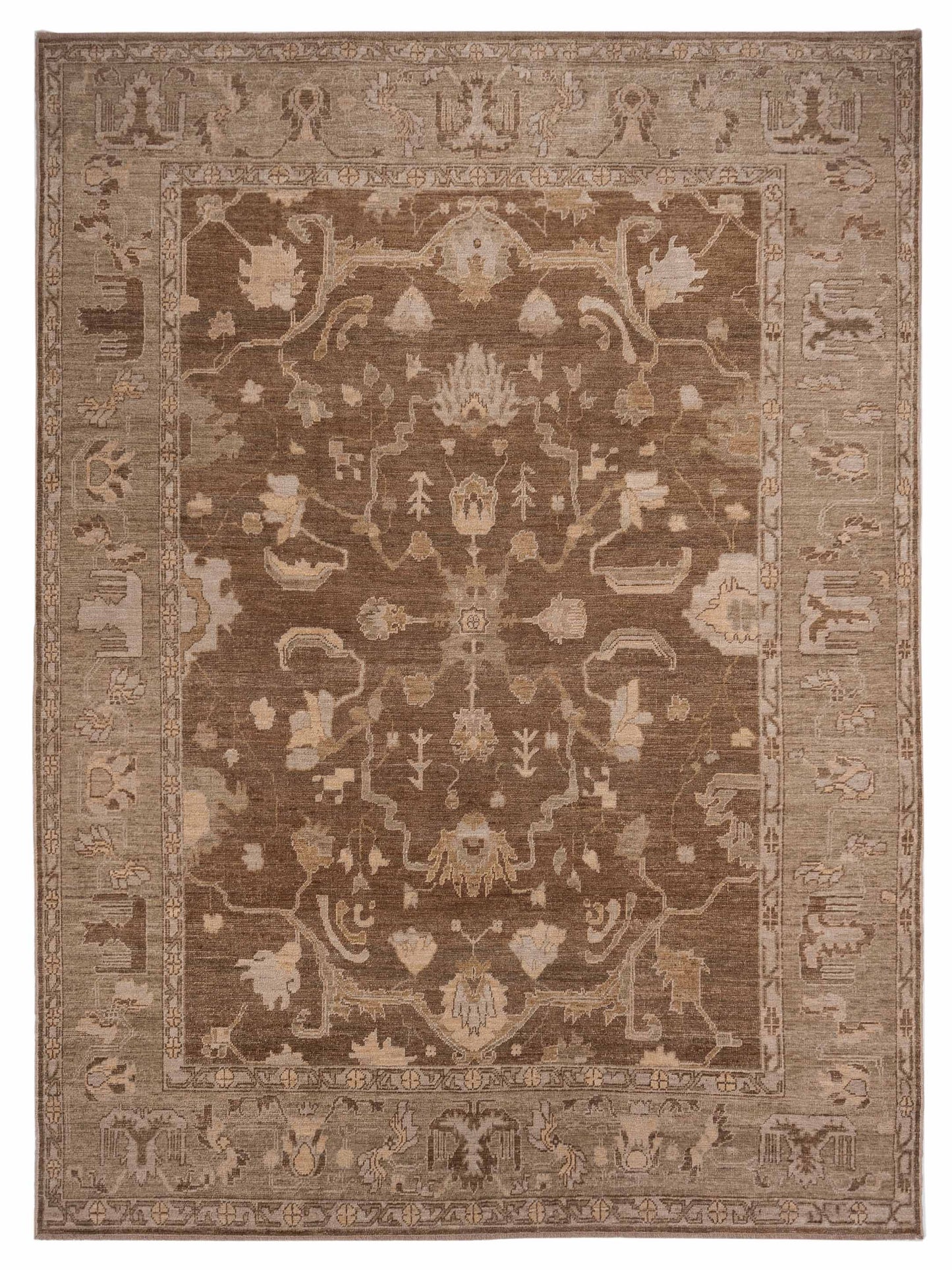 Anadol Angora Oushak  Brown Green Traditional