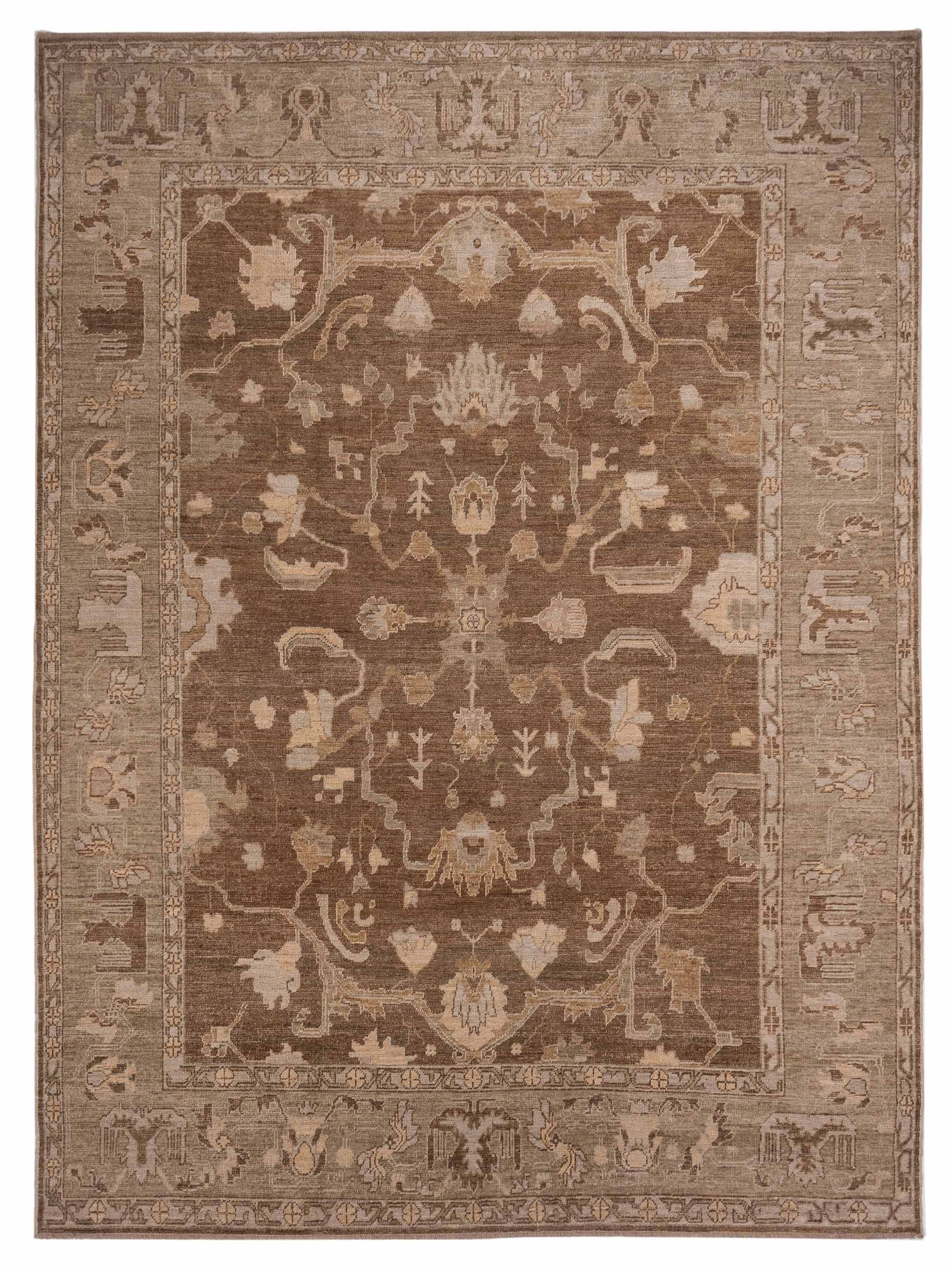 Anadol Angora Oushak  Brown Green Traditional