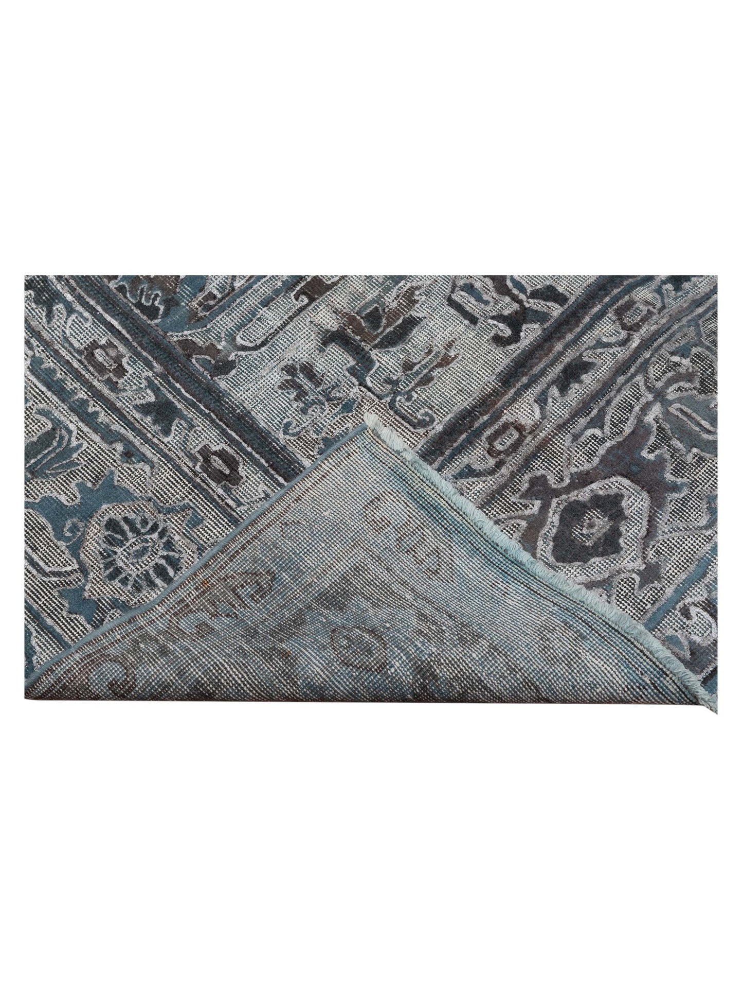 Vintage 117744 Light Blue 7.10x11 Hand Knotted Rug