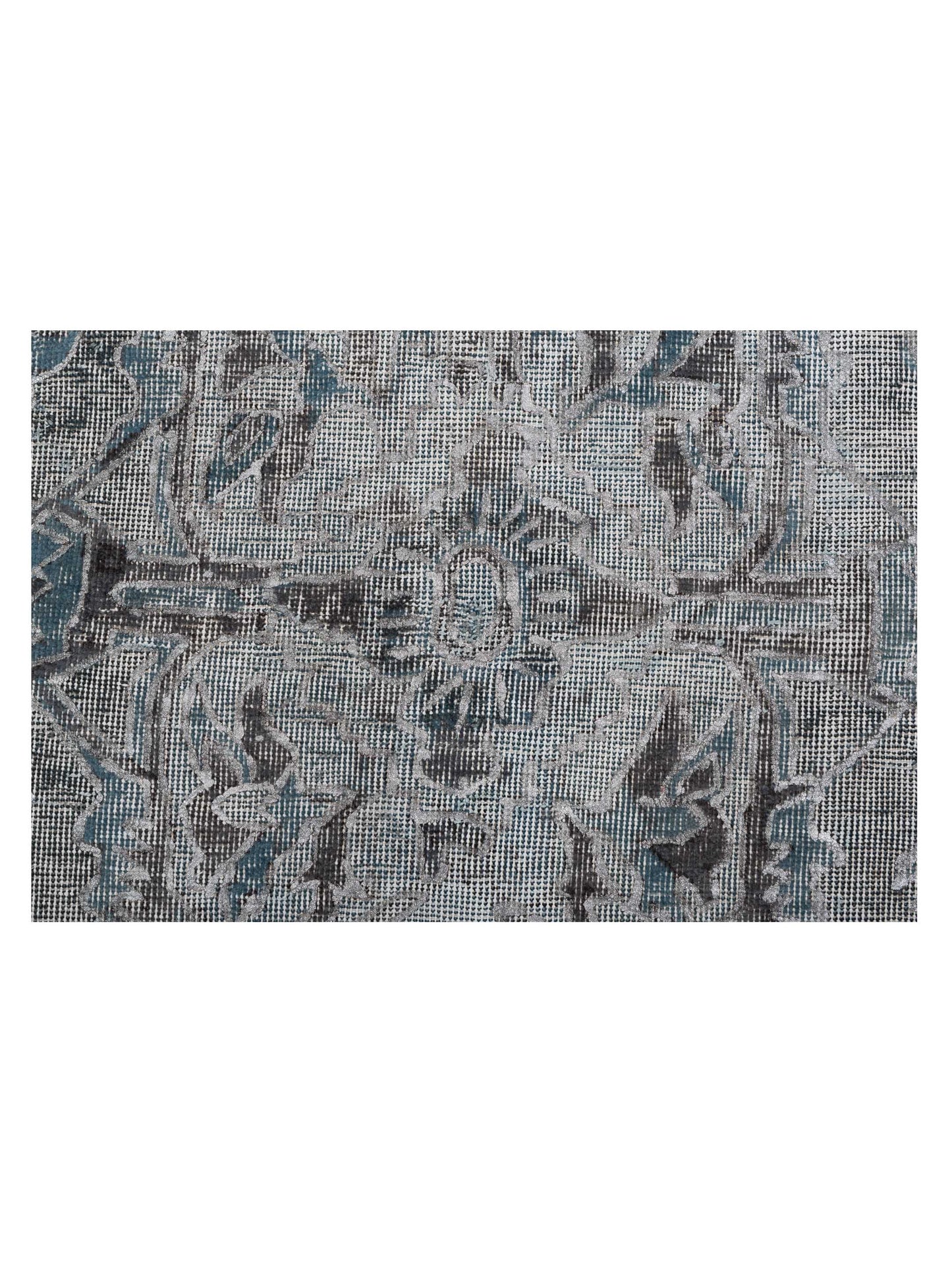 Vintage 117744 Light Blue 7.10x11 Hand Knotted Rug