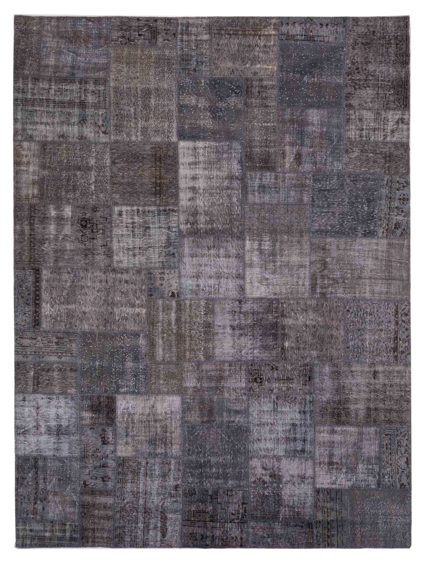 Pasha Turkish Vestige Patchwork Dark Gray Contemporary