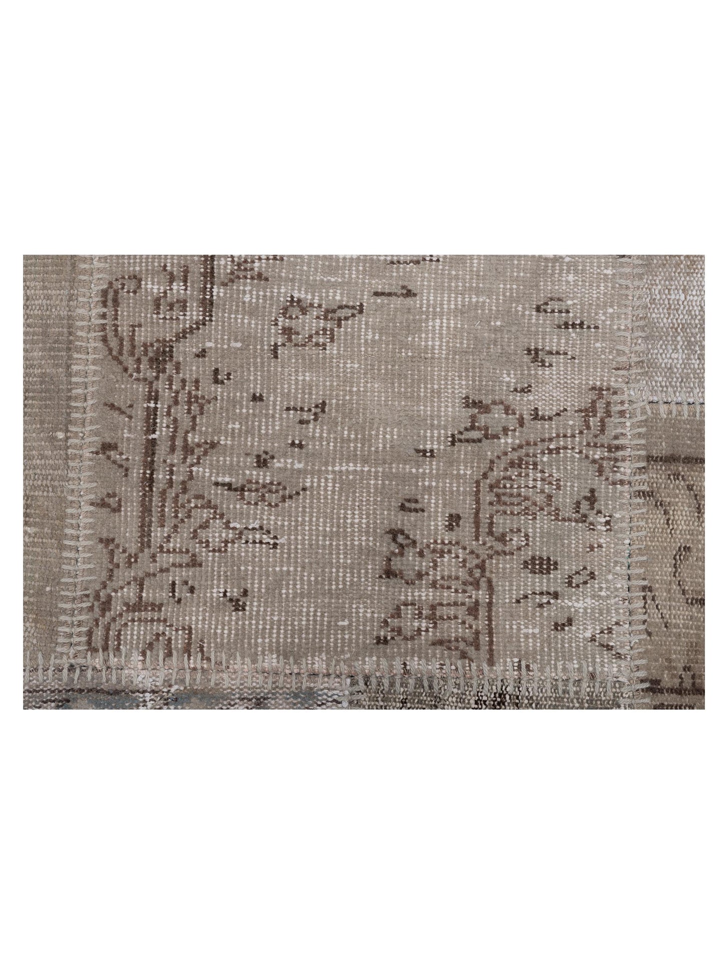 Turkish Vestige Patchwork 117763 Silver 9.10x13.11 Hand Knotted Rug