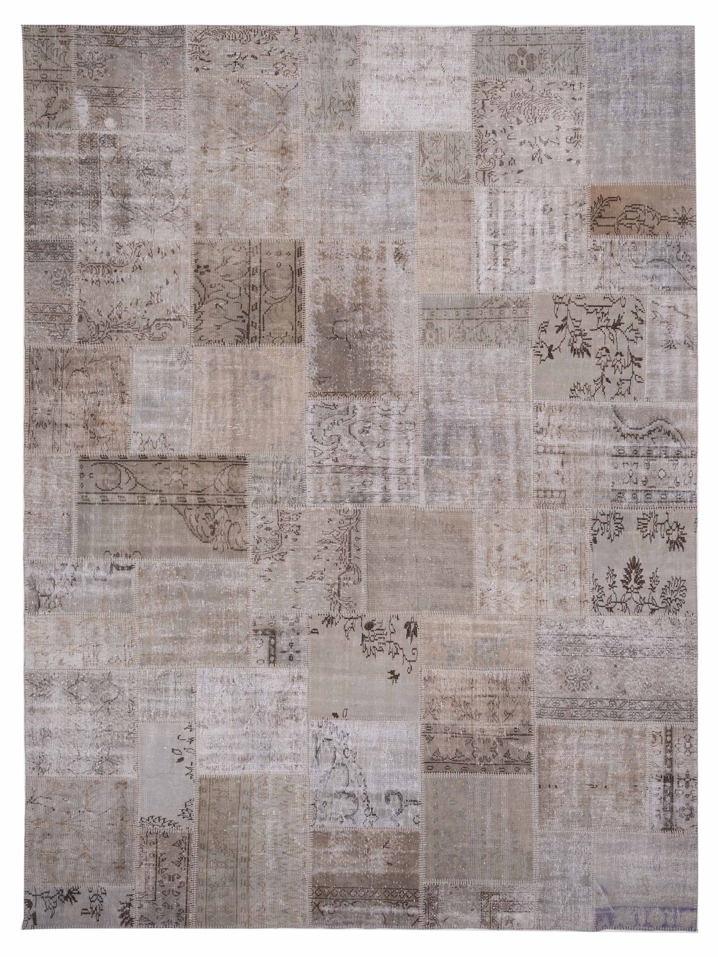 Pasha Turkish Vestige Patchwork Silver Contemporary