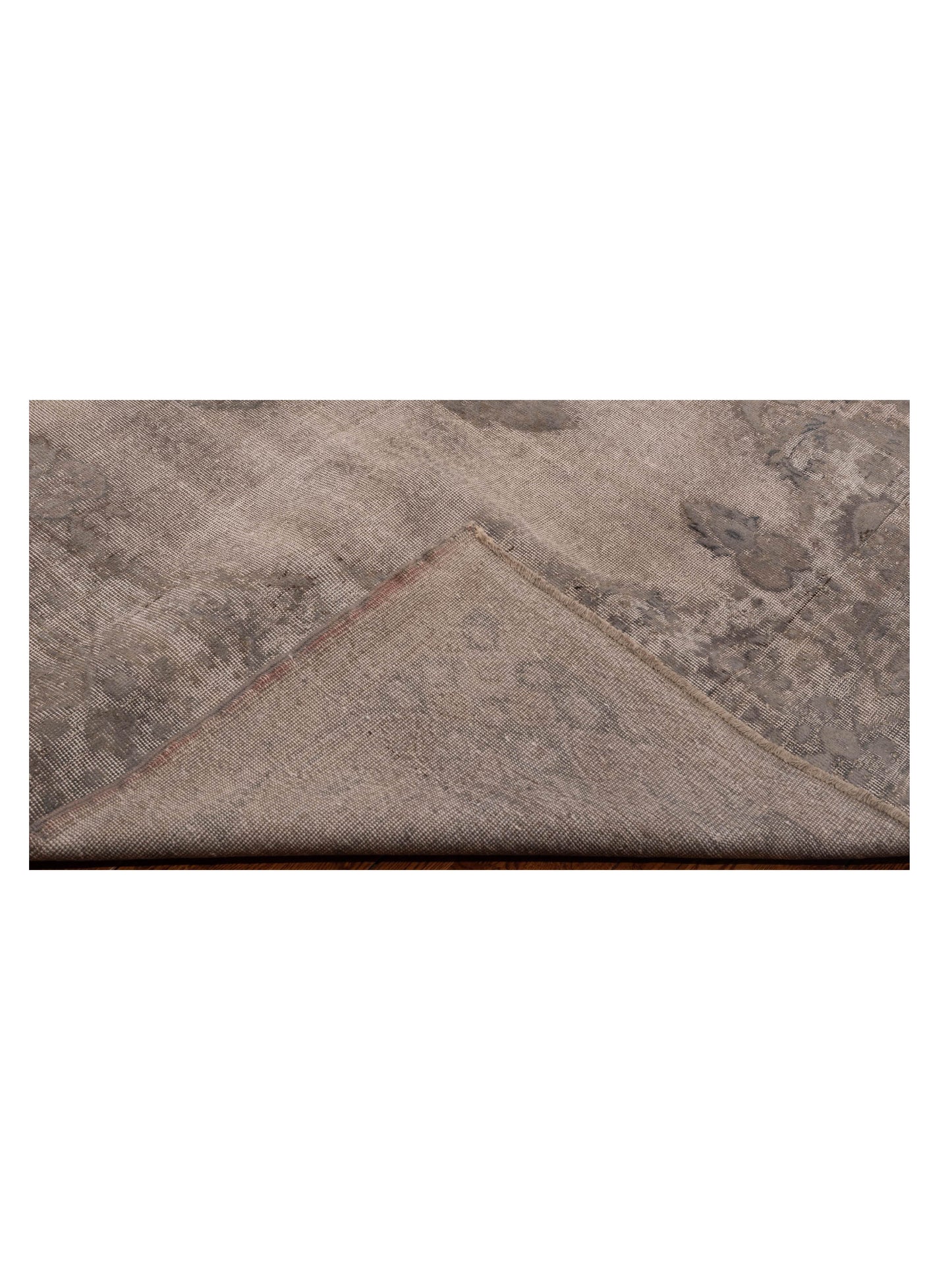 Vintage 117878 Gray 6.11x10.4 Hand Knotted Rug