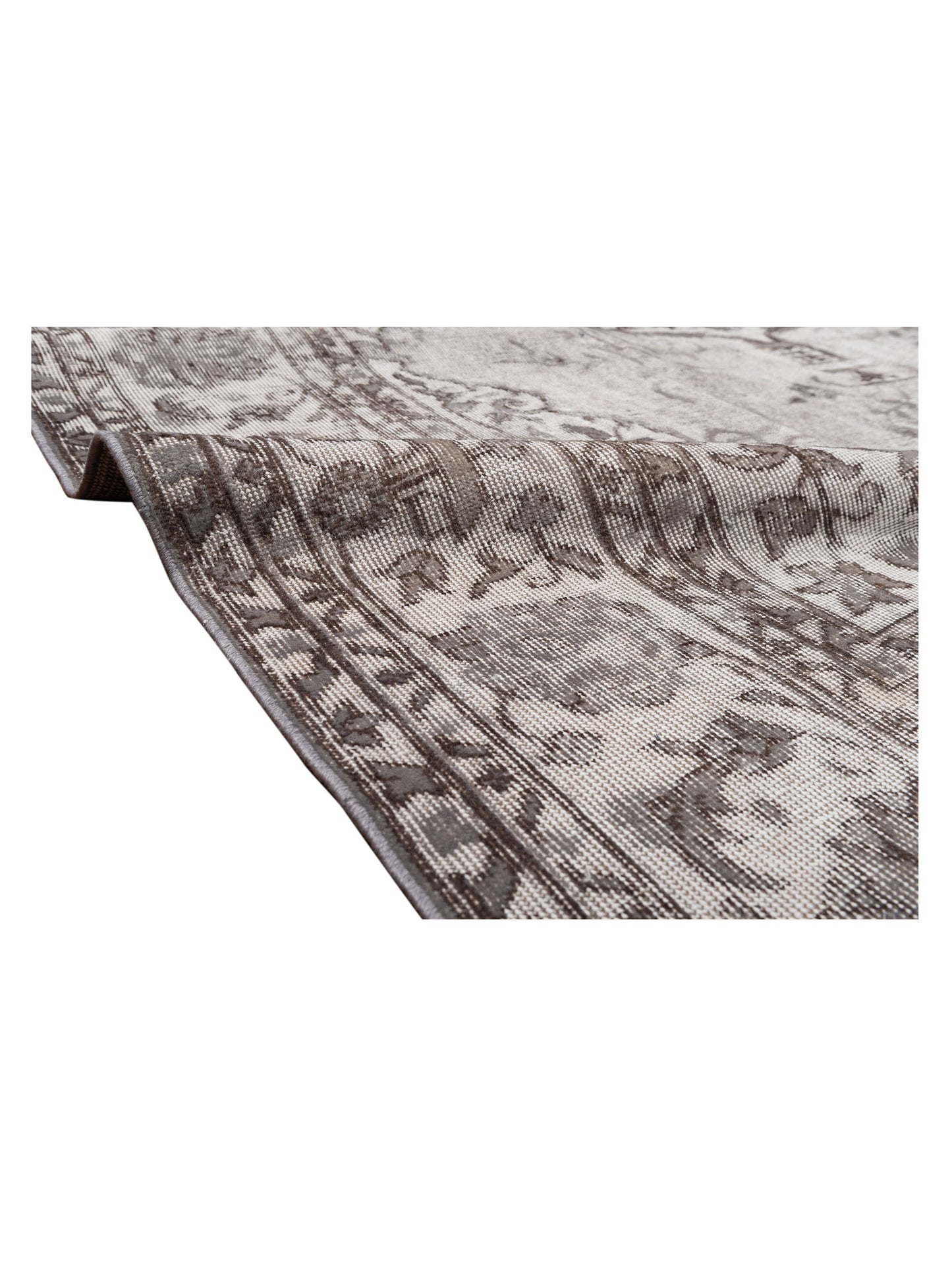 Vintage 117882 Silver 8x10.8 Hand Knotted Rug