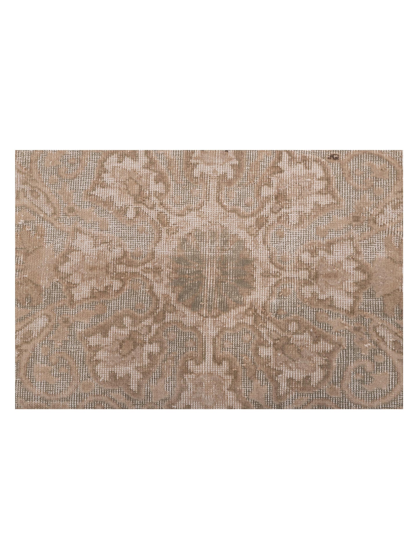 Vintage 117887 Ivory Green 7.6x11 Hand Knotted Rug