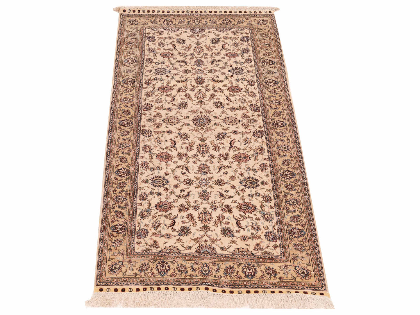 Pure Silk 118053 Ivory Ivory 2.7x5.7 Hand Knotted Rug