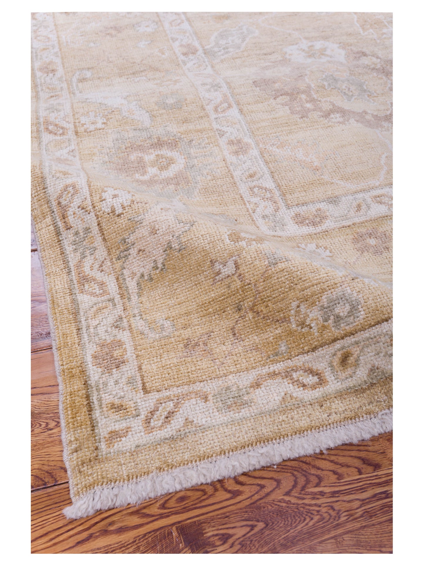 Angora Oushak 118178 Green Green 8x9.9 Hand Knotted Rug