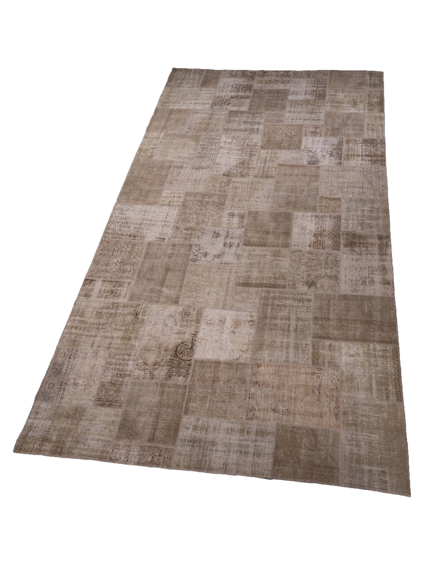 Turkish Vestige Patchwork 118373 Light Brown 10x17.10 Hand Knotted Rug