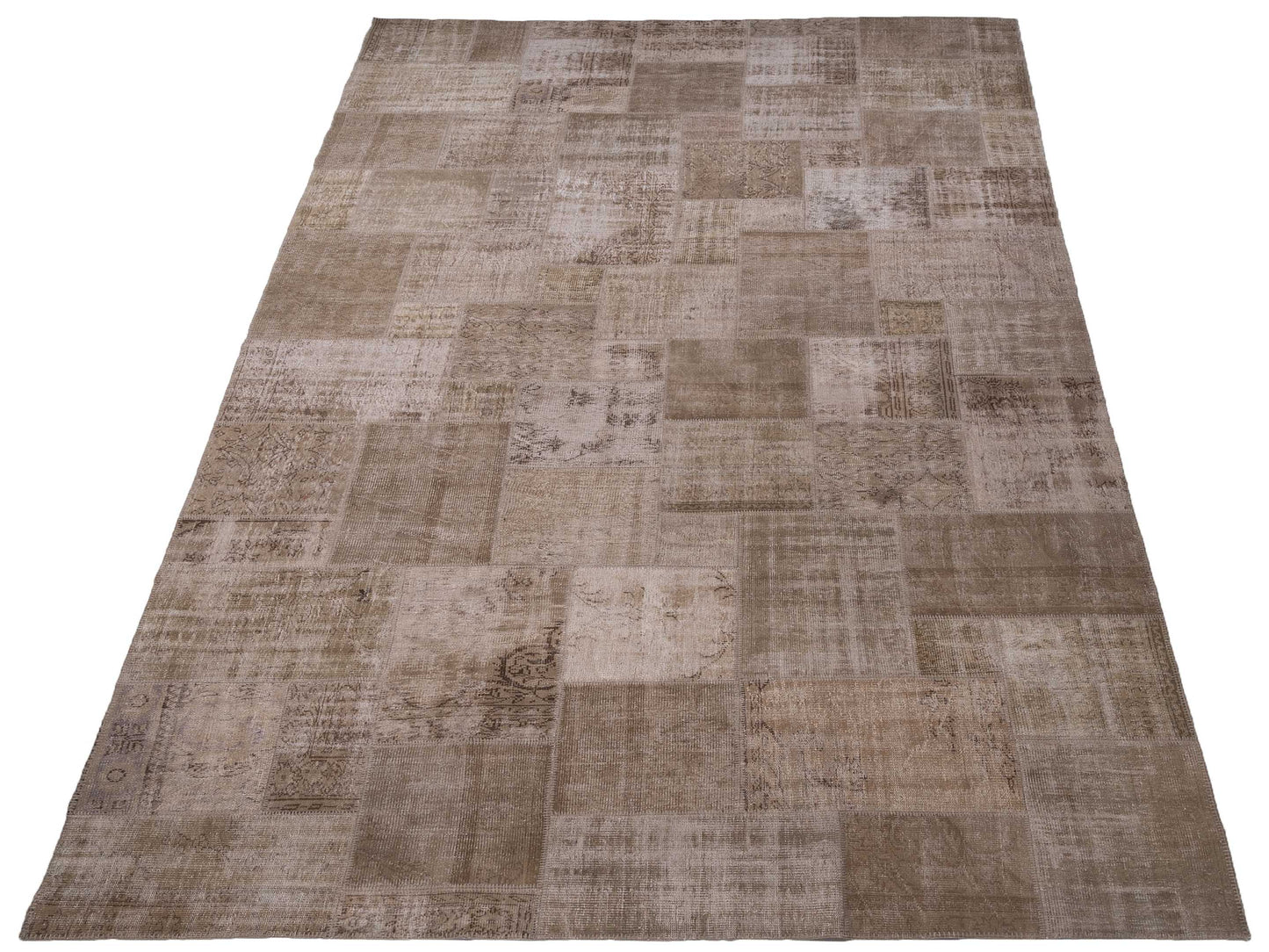 Turkish Vestige Patchwork 118373 Light Brown 10x17.10 Hand Knotted Rug