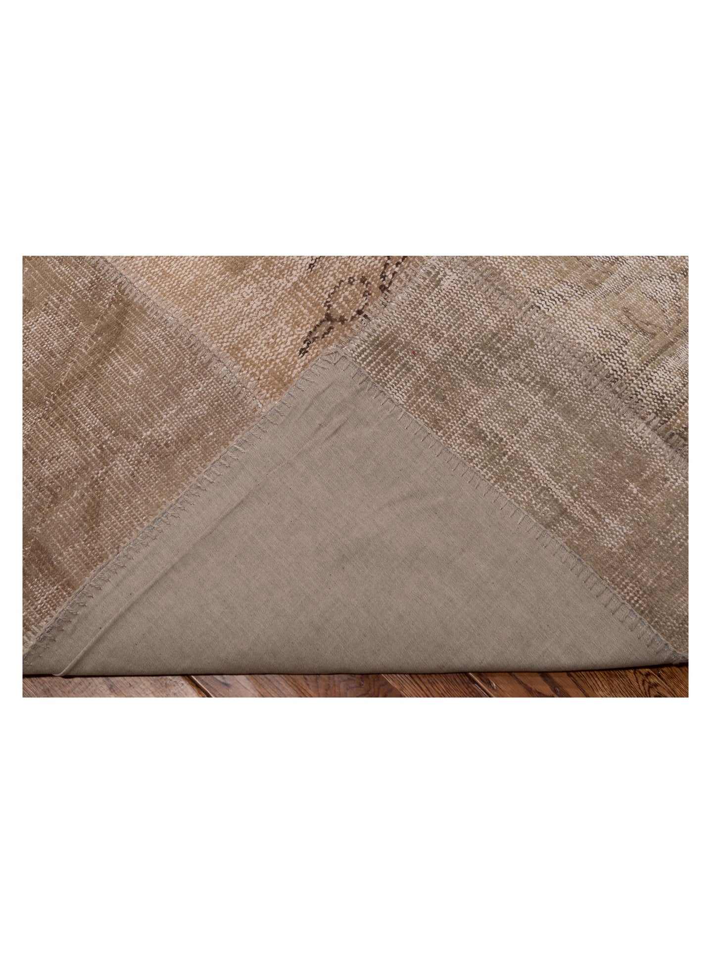 Turkish Vestige Patchwork 118373 Light Brown 10x17.10 Hand Knotted Rug