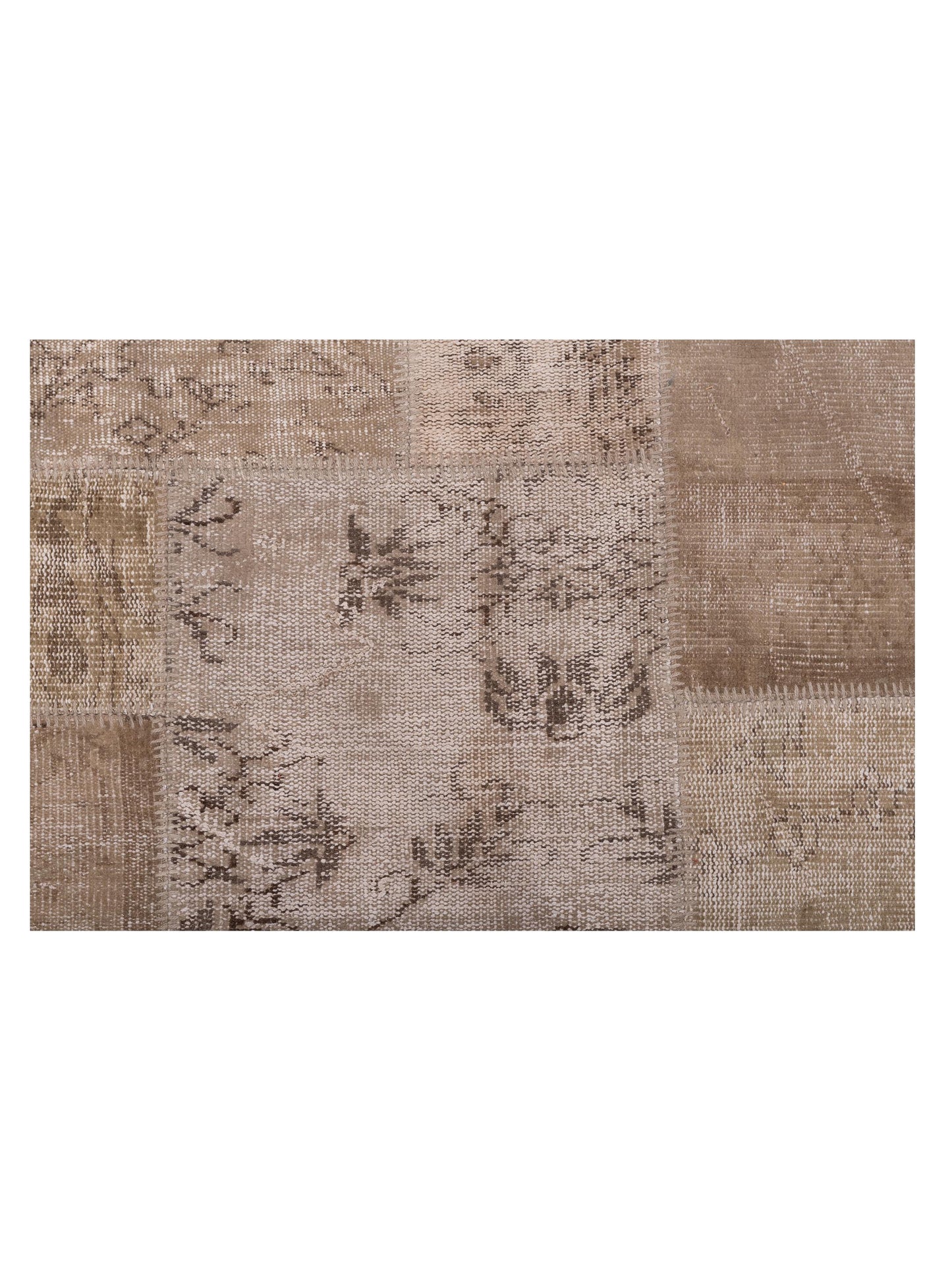 Turkish Vestige Patchwork 118373 Light Brown 10x17.10 Hand Knotted Rug