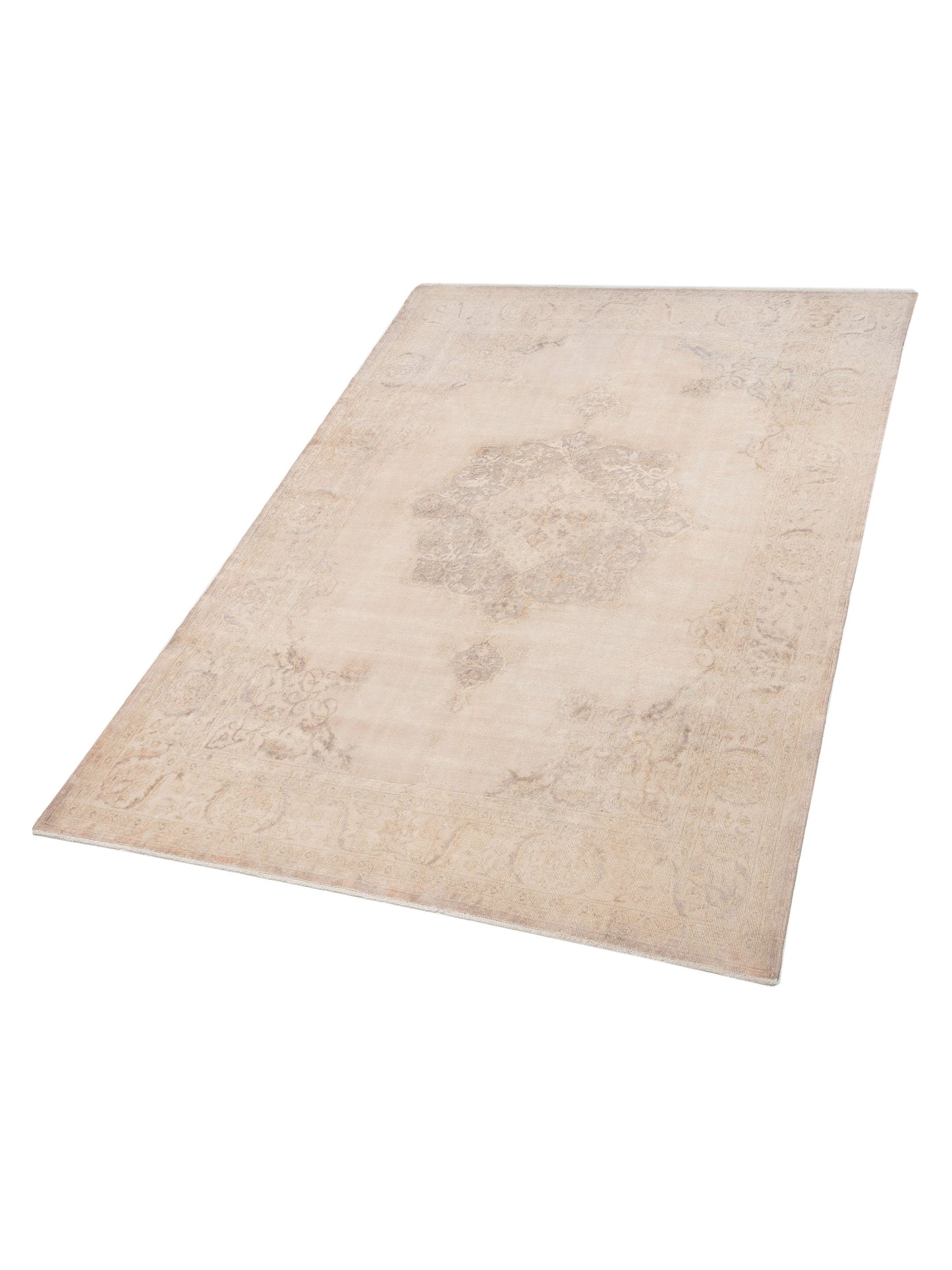 Vintage 118473 Ivory 7.4x10.10 Hand Knotted Rug