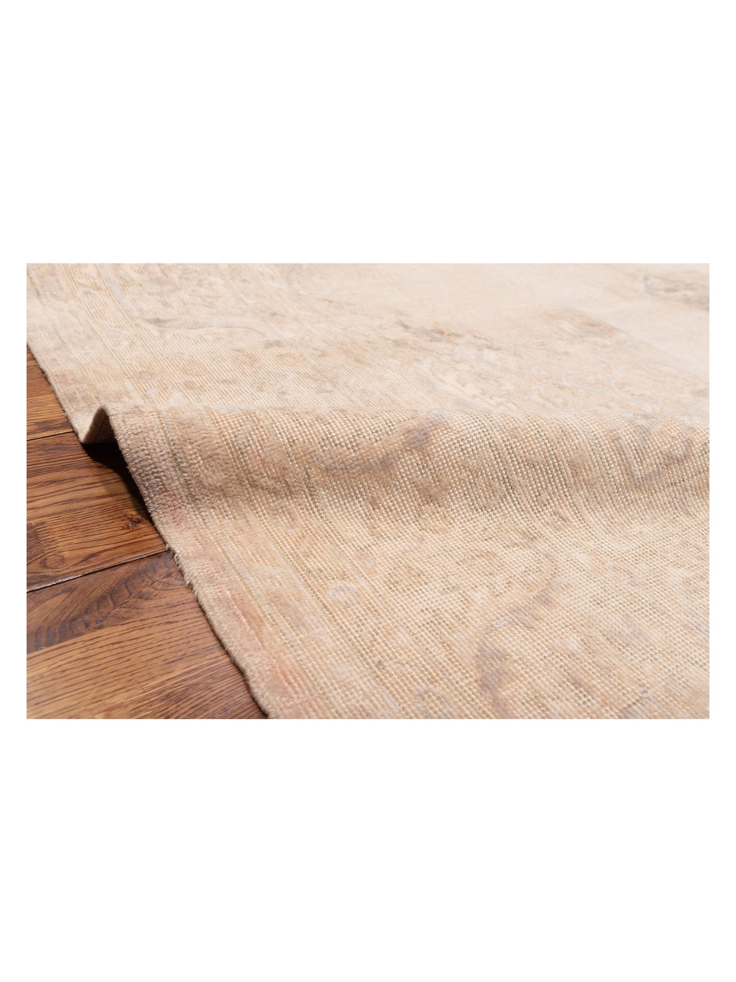 Vintage 118473 Ivory 7.4x10.10 Hand Knotted Rug