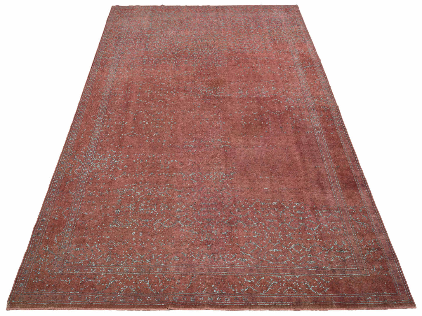 Vintage 118476 Pink 8.3x11.11 Hand Knotted Rug