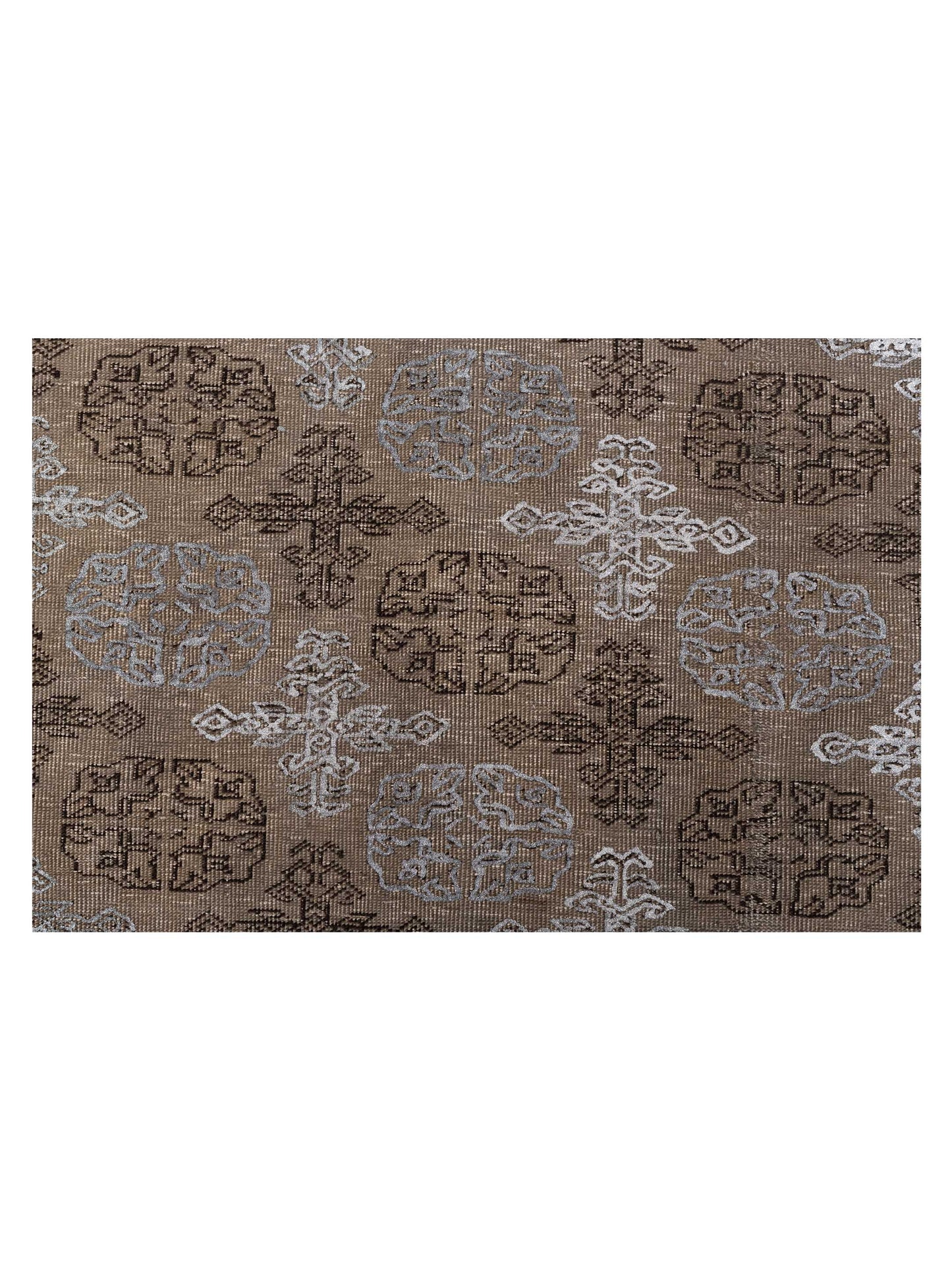 Vintage 118477 Gray 9.7x13.3 Hand Knotted Rug