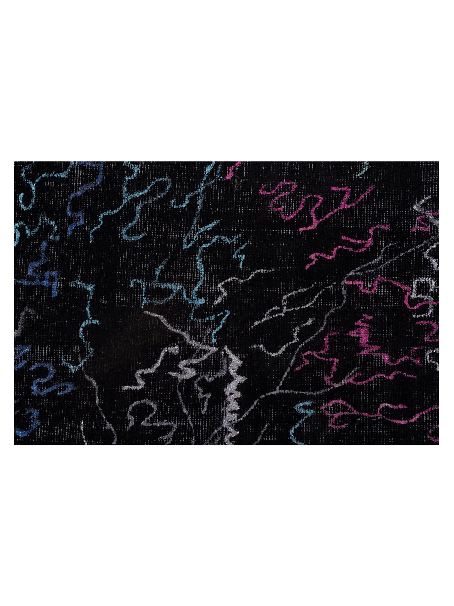 Vintage 118479 Black 8x11.5 Hand Knotted Rug