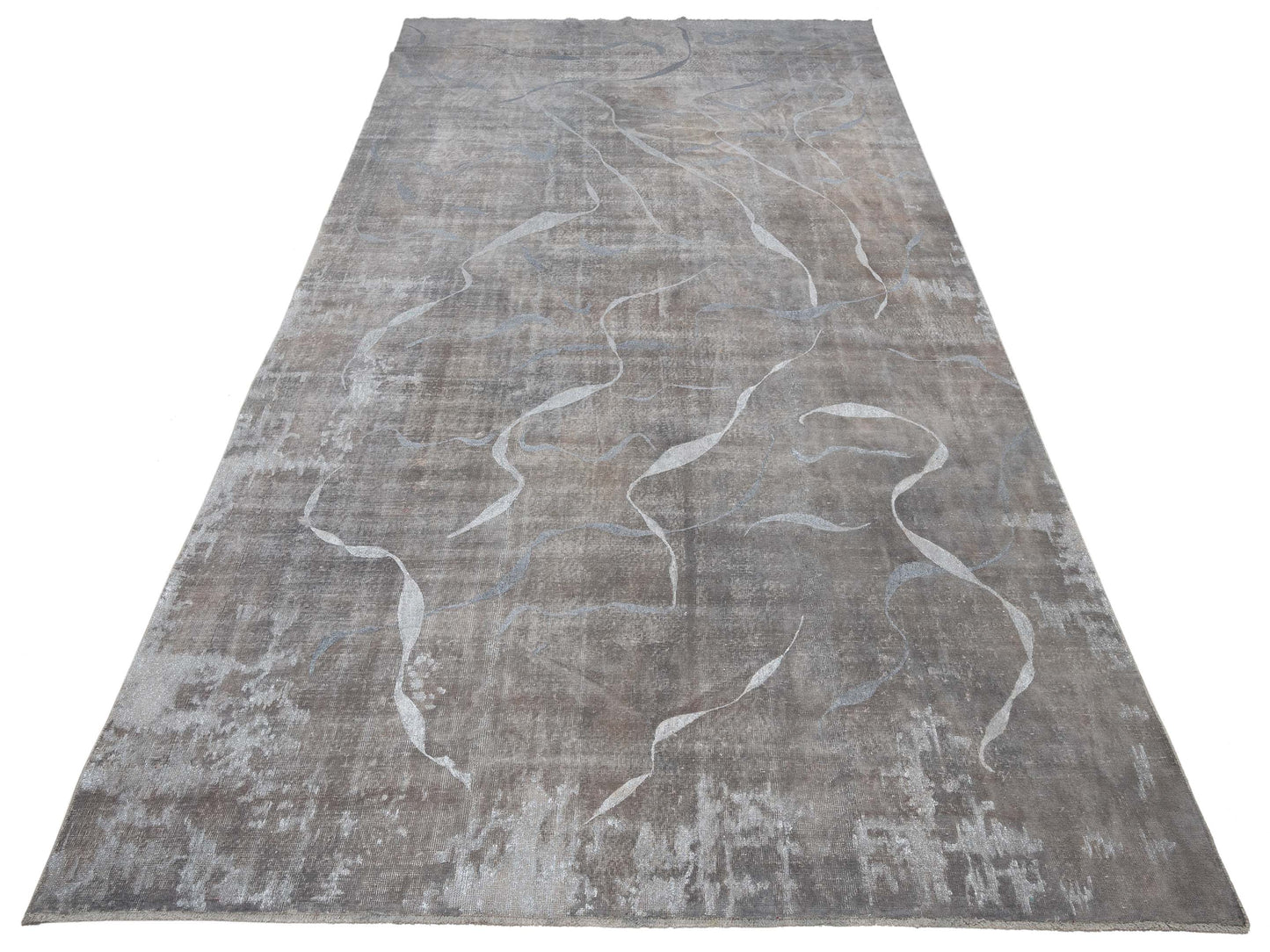 Vintage 118488 Dark Gray 8.10x15.7 Hand Knotted Rug