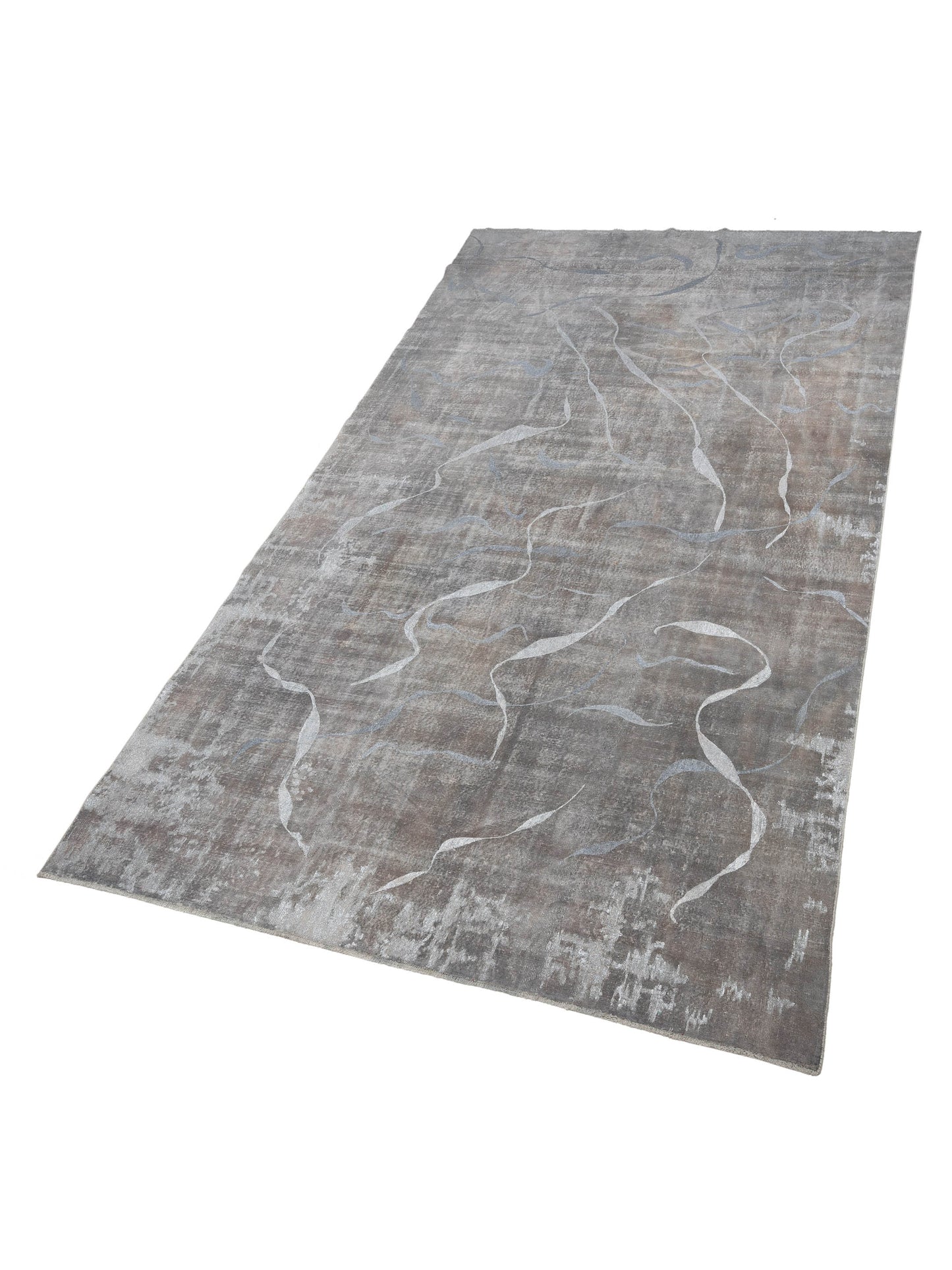 Vintage 118488 Dark Gray 8.10x15.7 Hand Knotted Rug