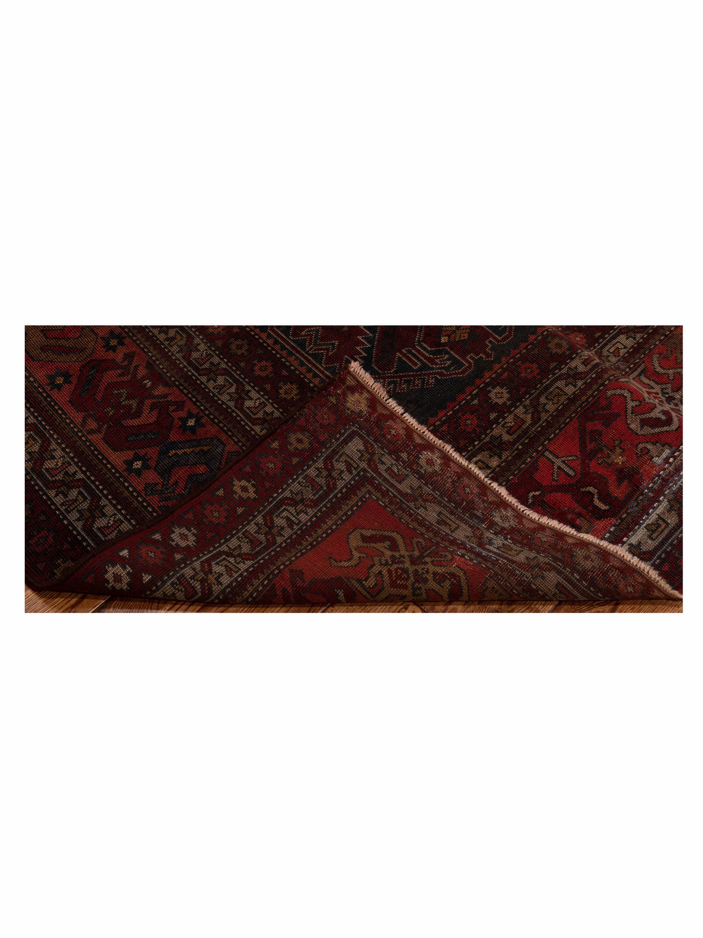 Old Anatolian 118731 Black Red 4.4x7.5 Hand Knotted Rug