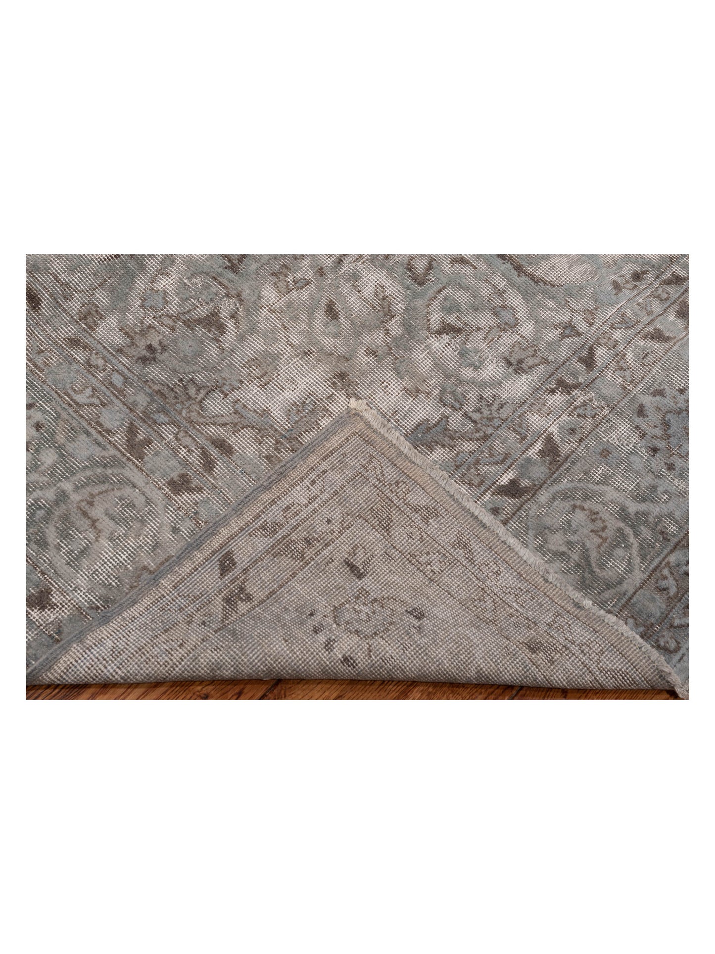 Vintage 118768 Gray 7.3x10.9 Hand Knotted Rug