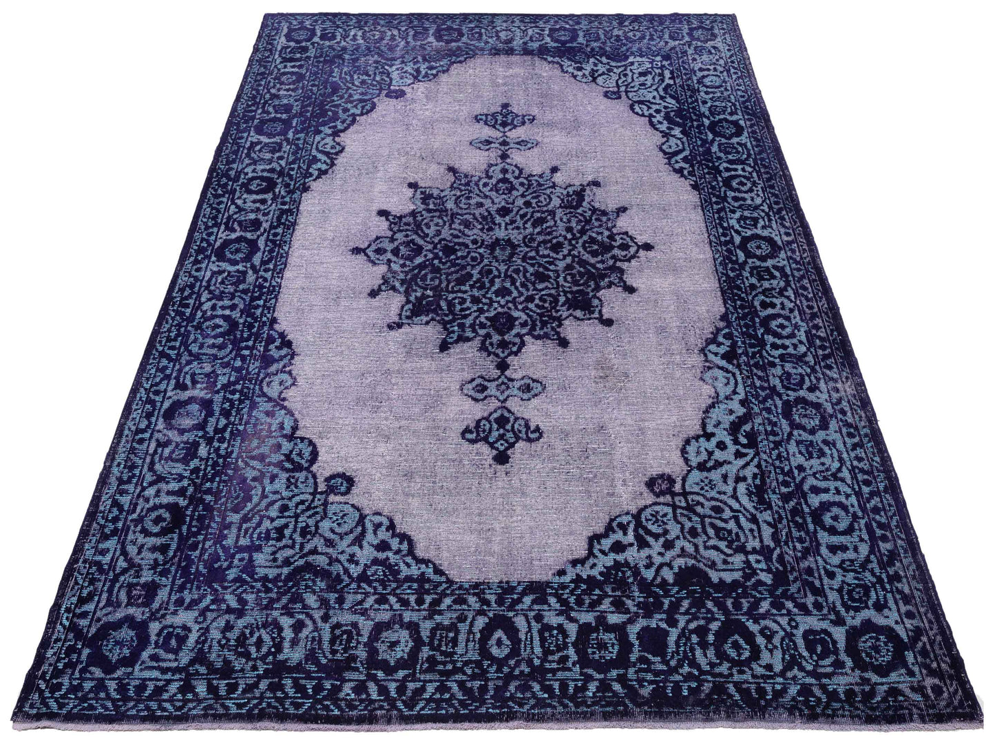 Vintage 118785 Purple 8.2x10.10 Hand Knotted Rug
