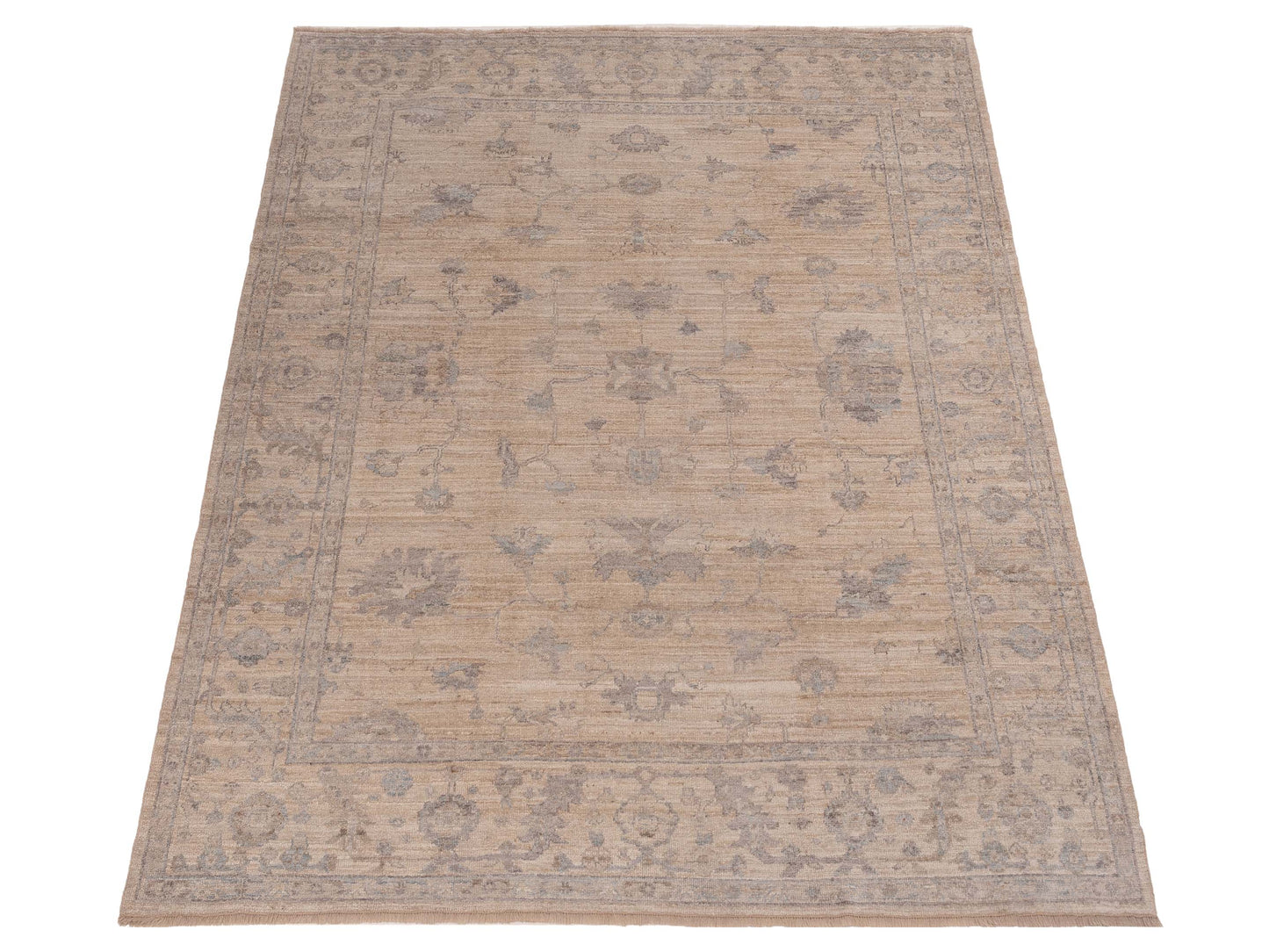 Angora Oushak 118832 Ivory Ivory 8.9x10.2 Hand Knotted Rug