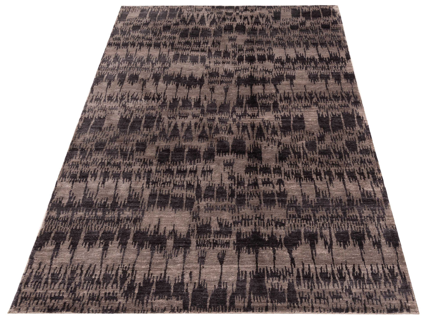 Tibetino 118870 Charcoal Gray 6.2x8.10 Hand Knotted Rug