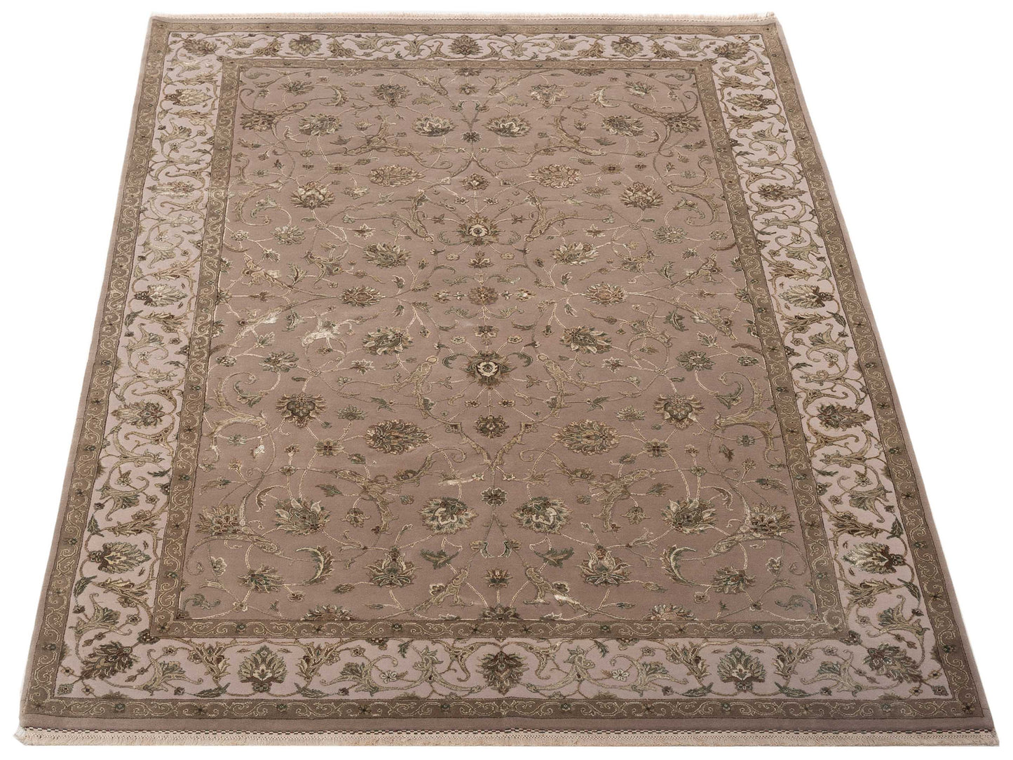Imperial 118938 Light Brown Beige 6.6x9.8 Hand Knotted Rug
