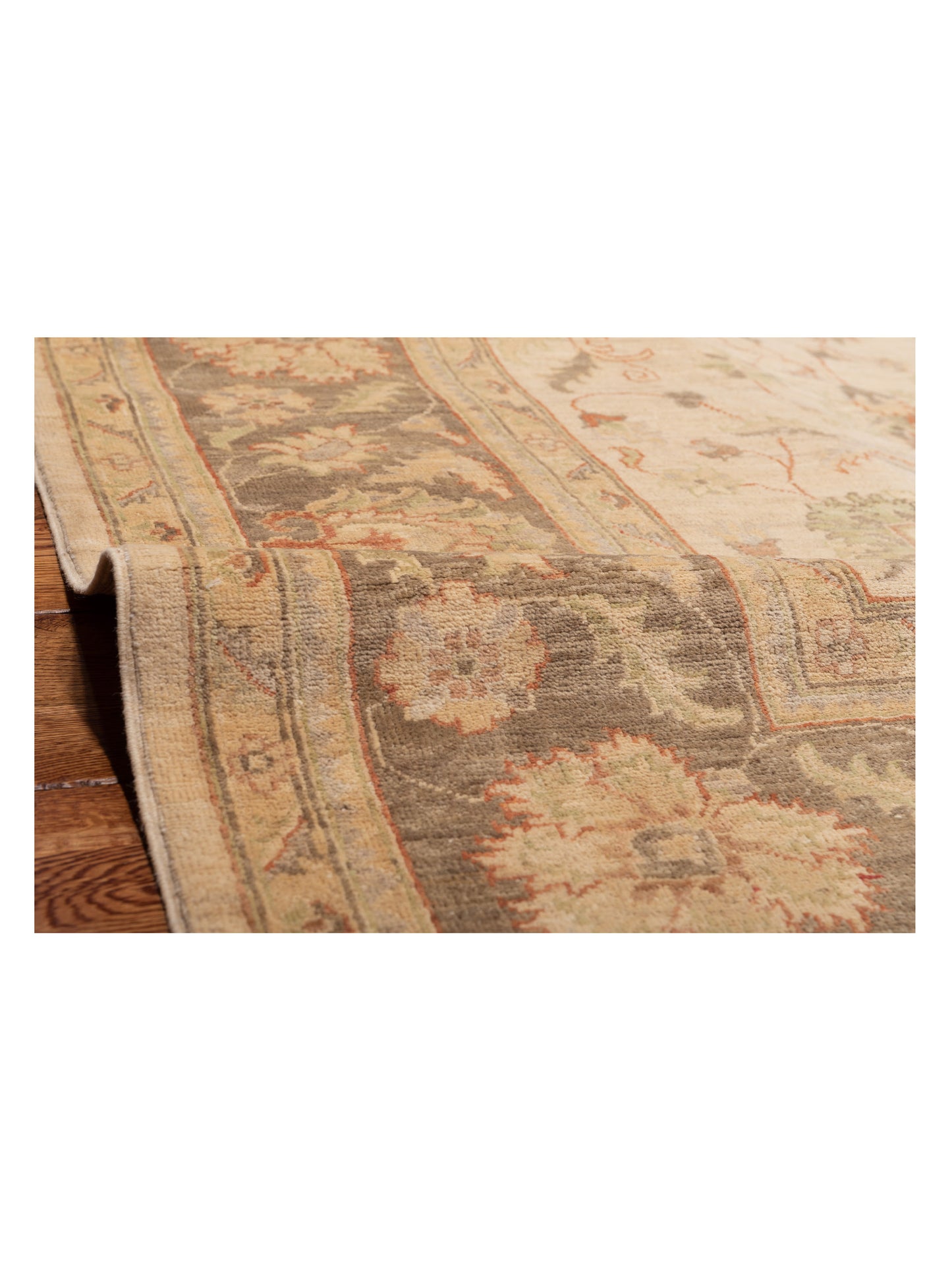Sultan 118991 Ivory Brown 8.3x9.7 Hand Knotted Rug