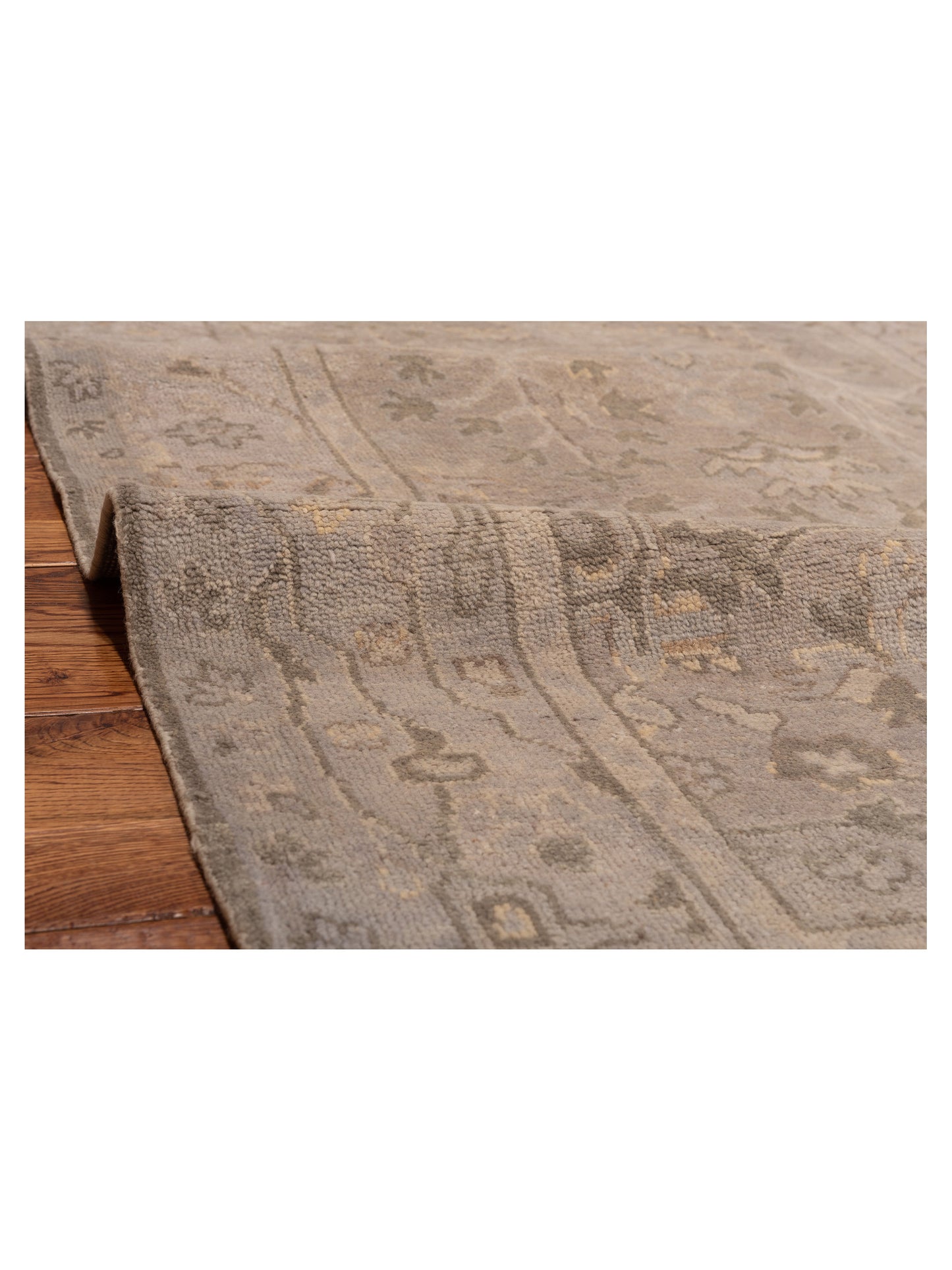 Oushak Shah 119169 Gray 4x6 Hand Knotted Rug