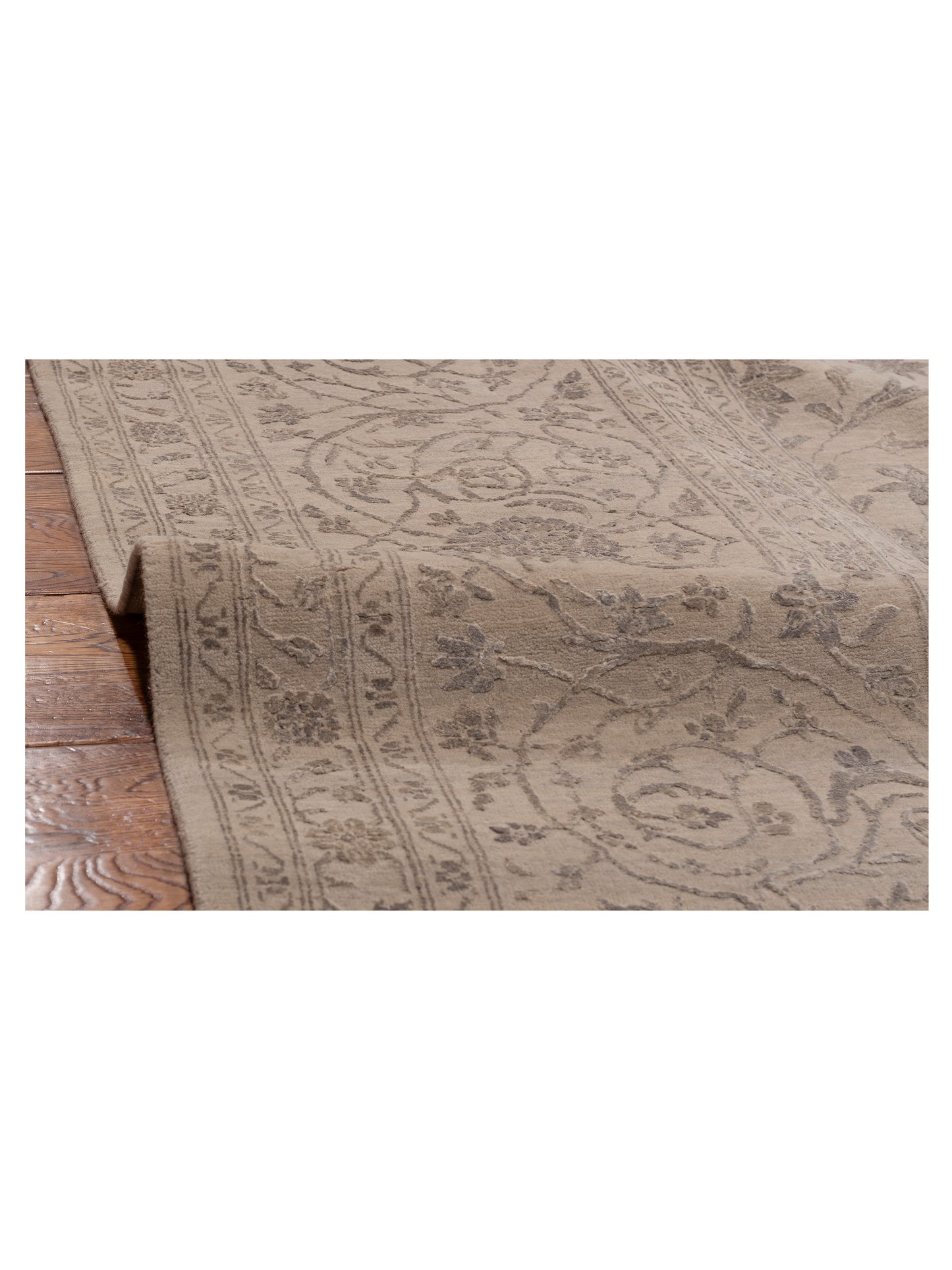 Mastersilk 119184 Silver Silver 10.1x14.2 Hand Knotted Rug