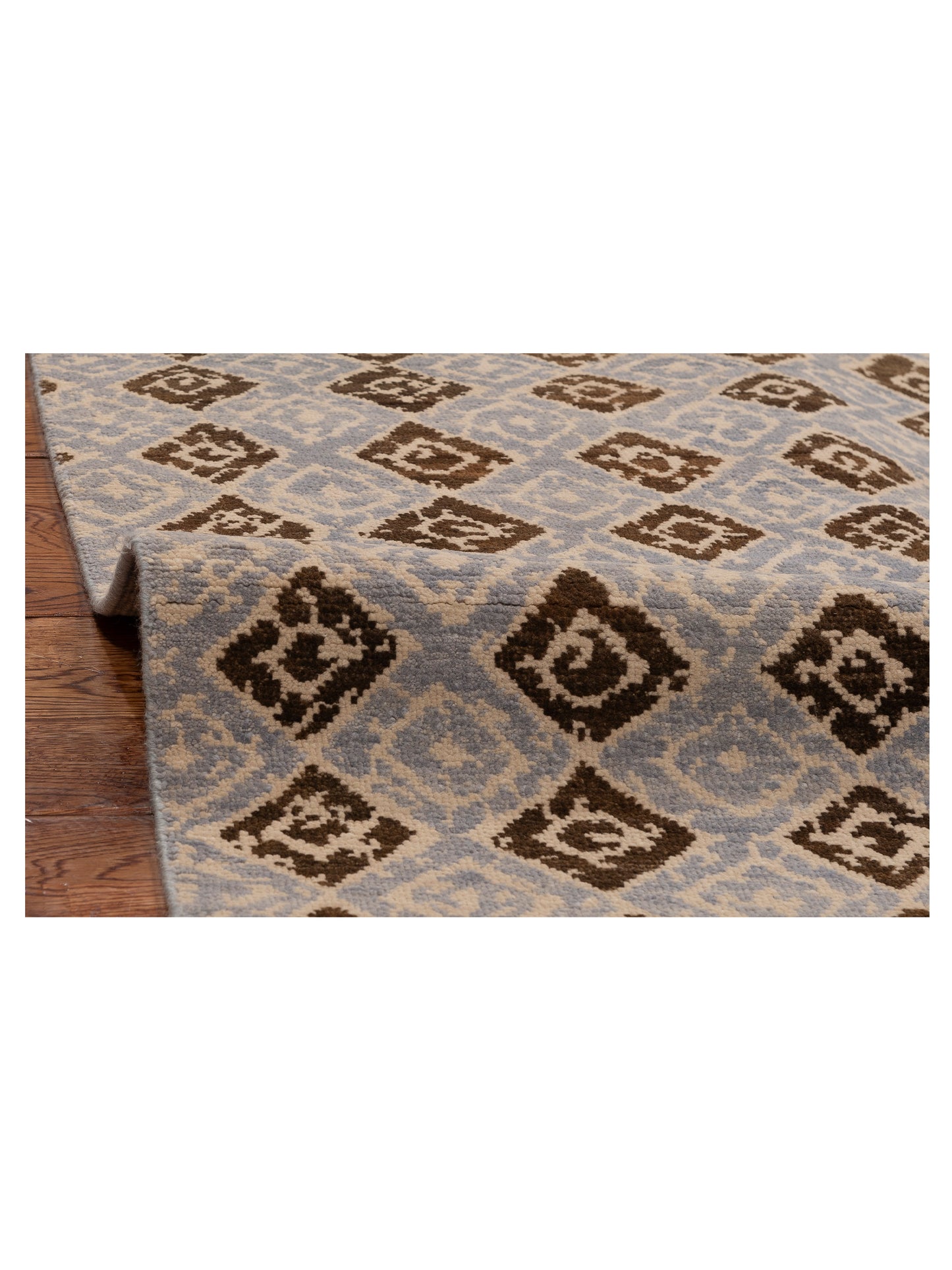 Tibetino 119234 Gray Brown 7.11x9.9 Hand Knotted Rug