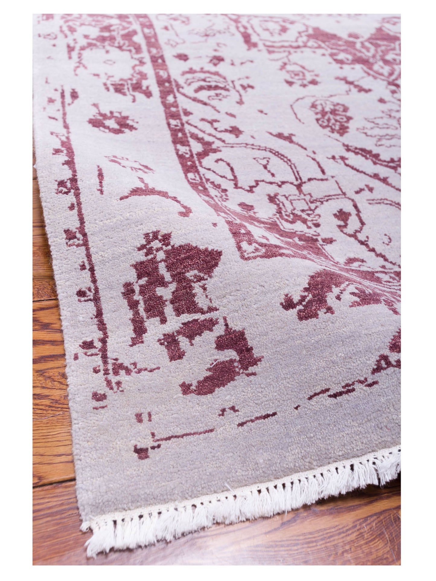 Tibetino 119301 Silver Plum 4x6.1 Hand Knotted Rug
