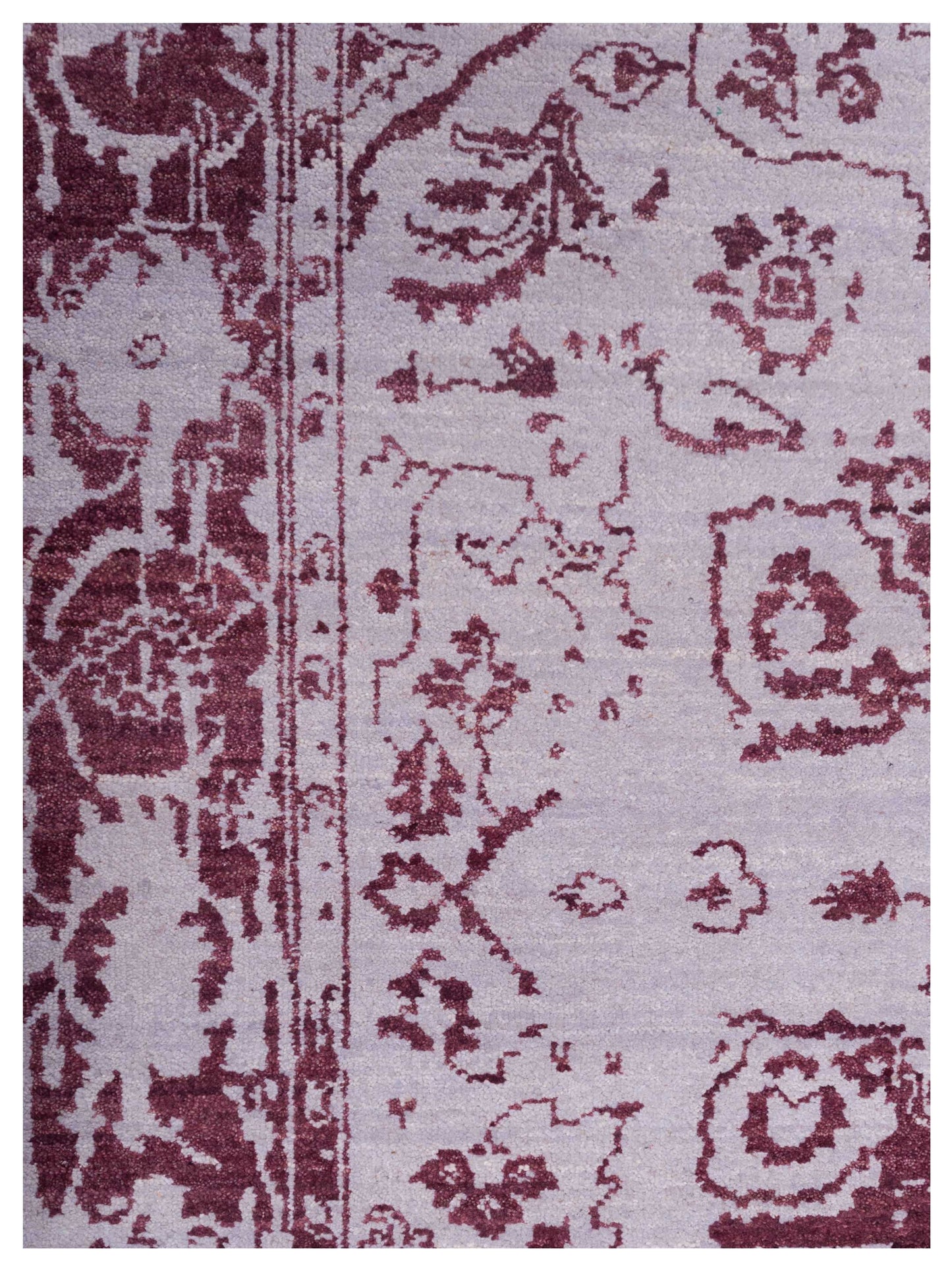 Tibetino 119301 Silver Plum 4x6.1 Hand Knotted Rug