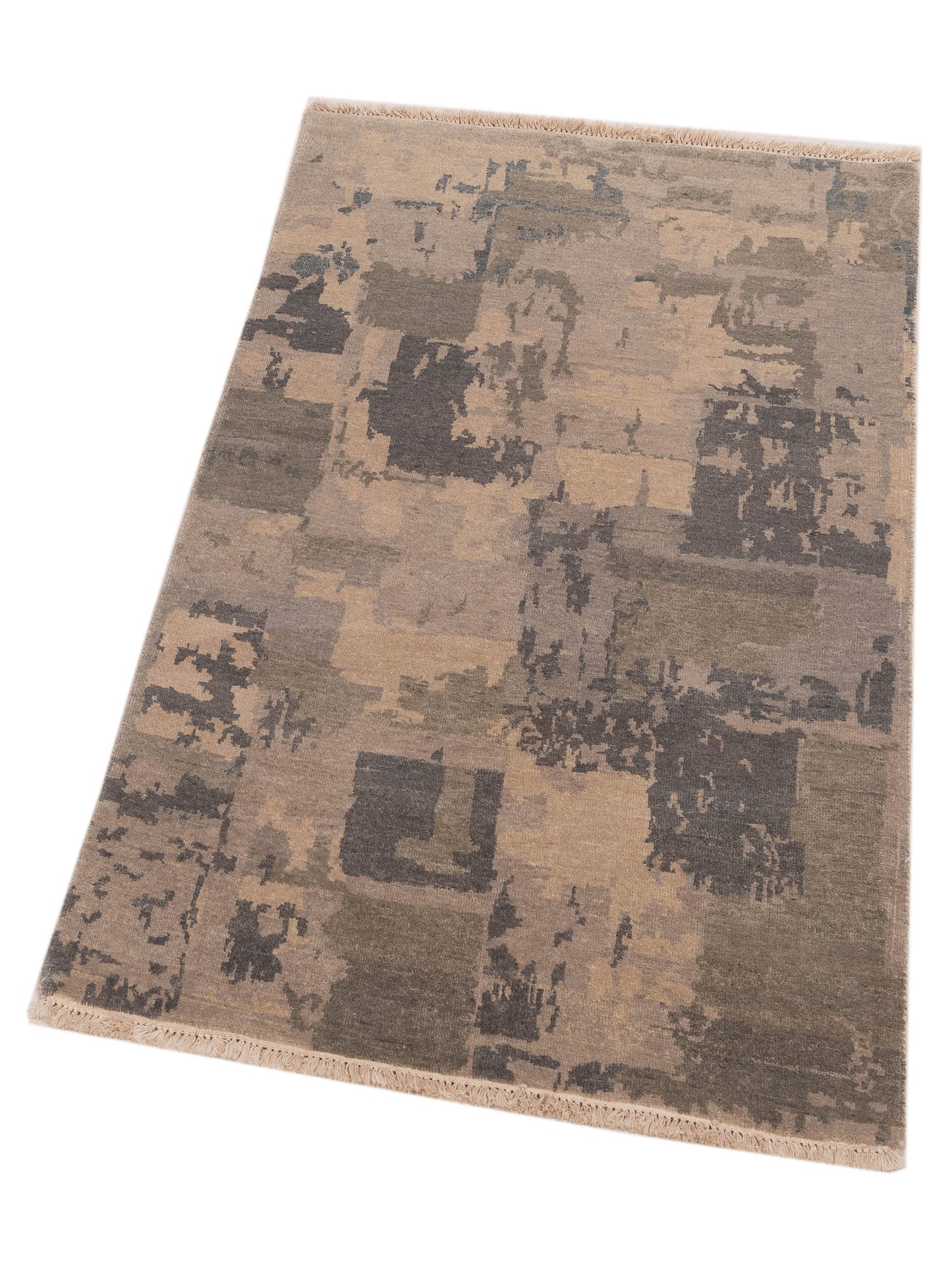 Tibetino 119303 Gray 2.10x4.10 Hand Knotted Rug