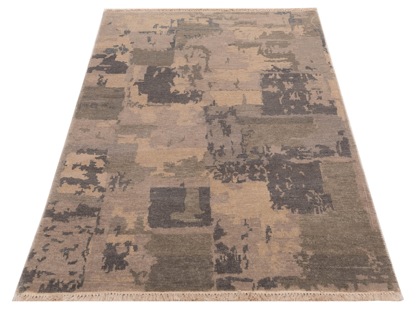 Tibetino 119303 Gray 2.10x4.10 Hand Knotted Rug