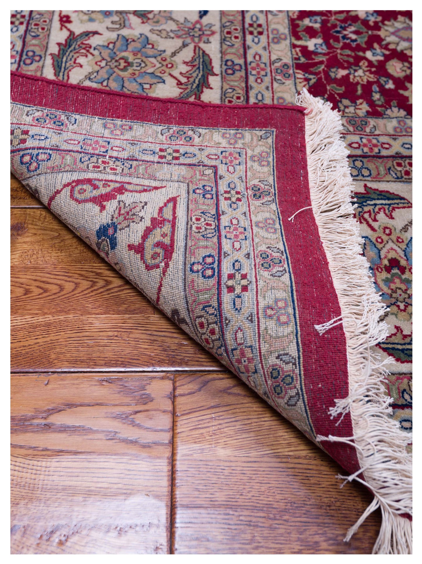 Hereke 119437 Red Ivory 10x14.1 Hand Knotted Rug