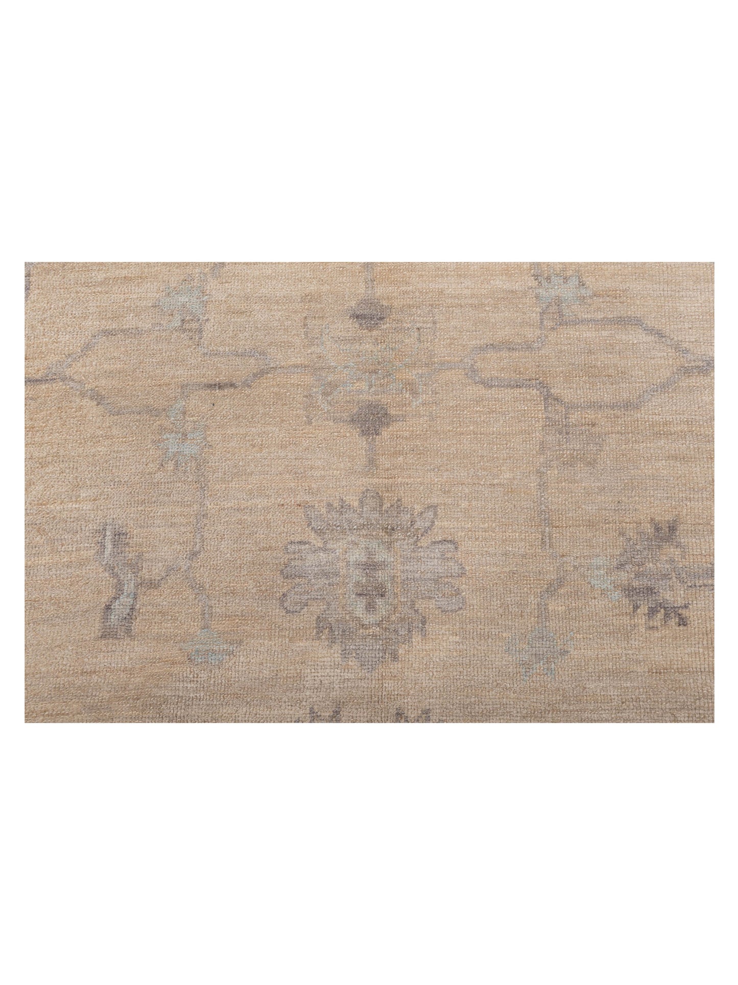 Angora Oushak 119551 Beige Beige 8.1x10.2 Hand Knotted Rug