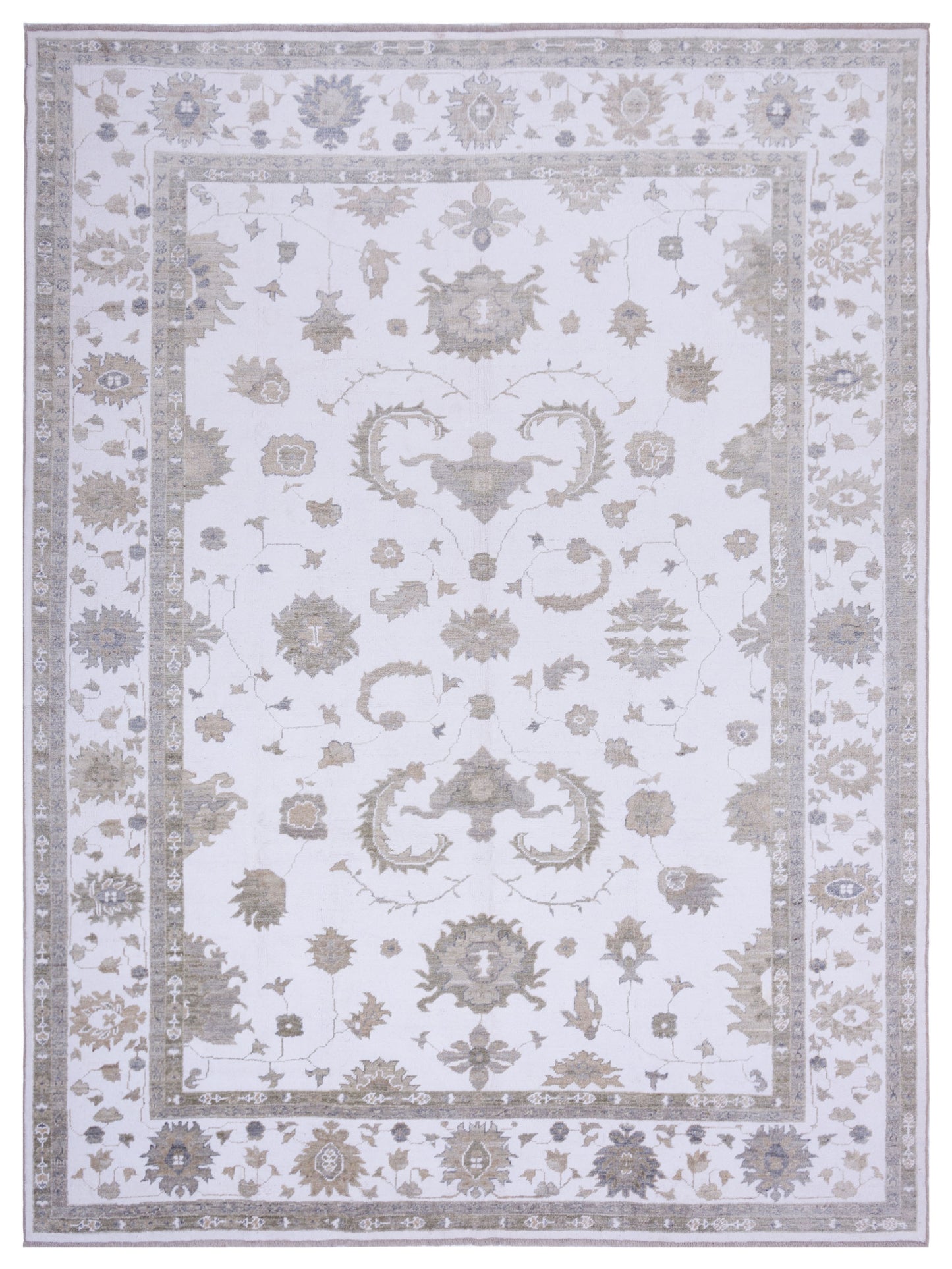 Anadol Angora Oushak  Ivory Ivory Traditional