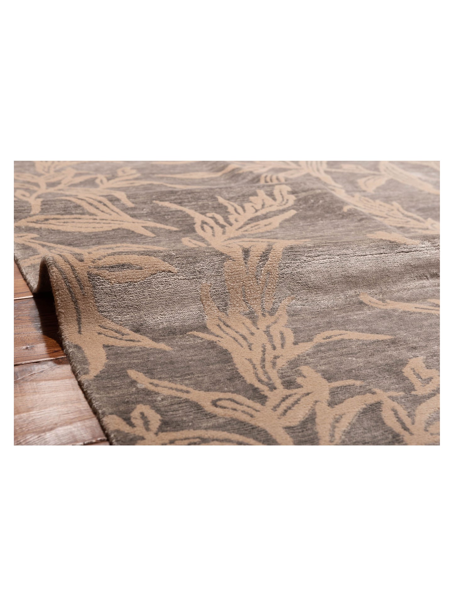 Tibetino 119733 Gray Gray 9.1x11.9 Hand Knotted Rug