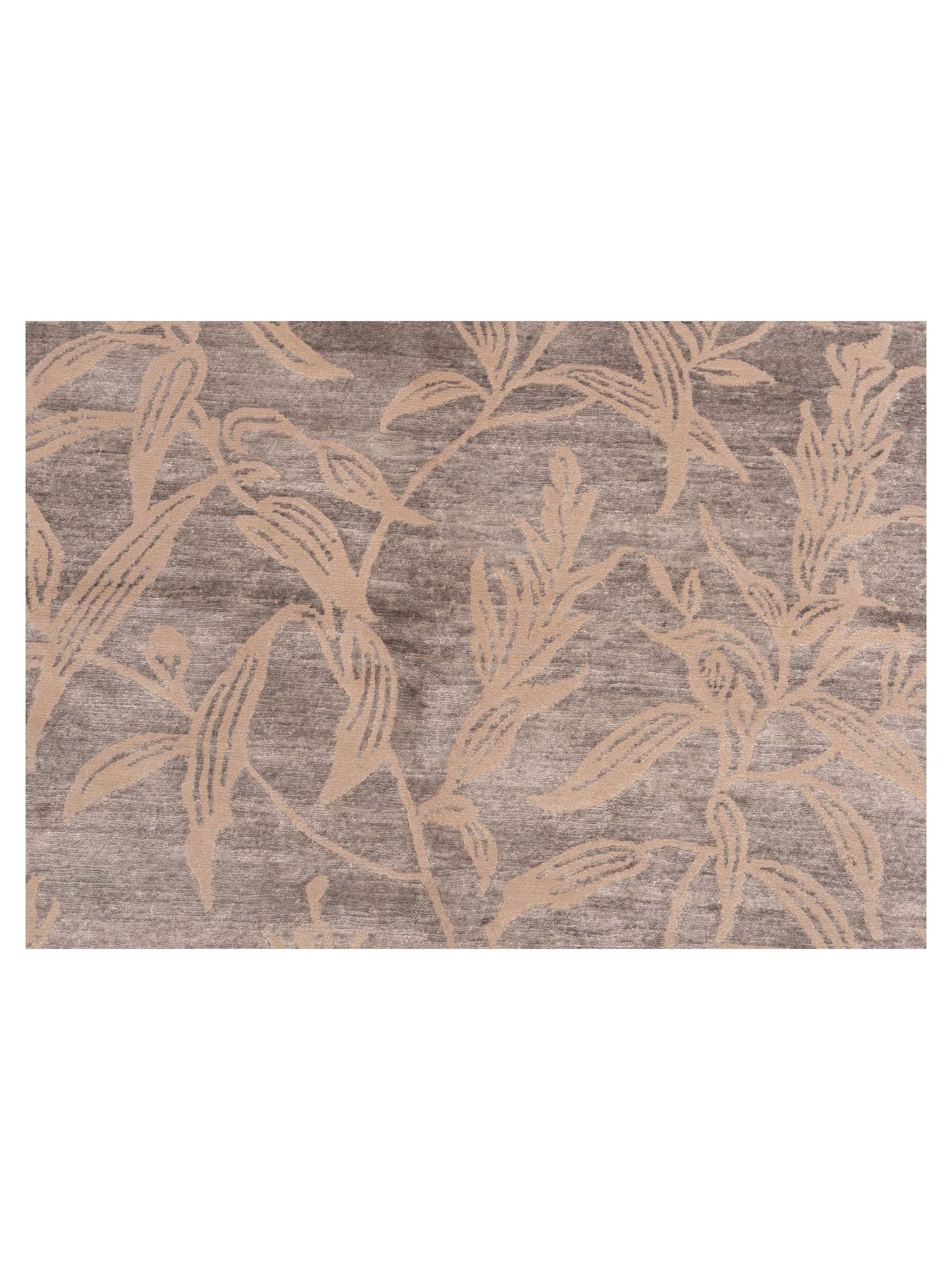 Tibetino 119735 Silver Silver 5.11x8.9 Hand Knotted Rug