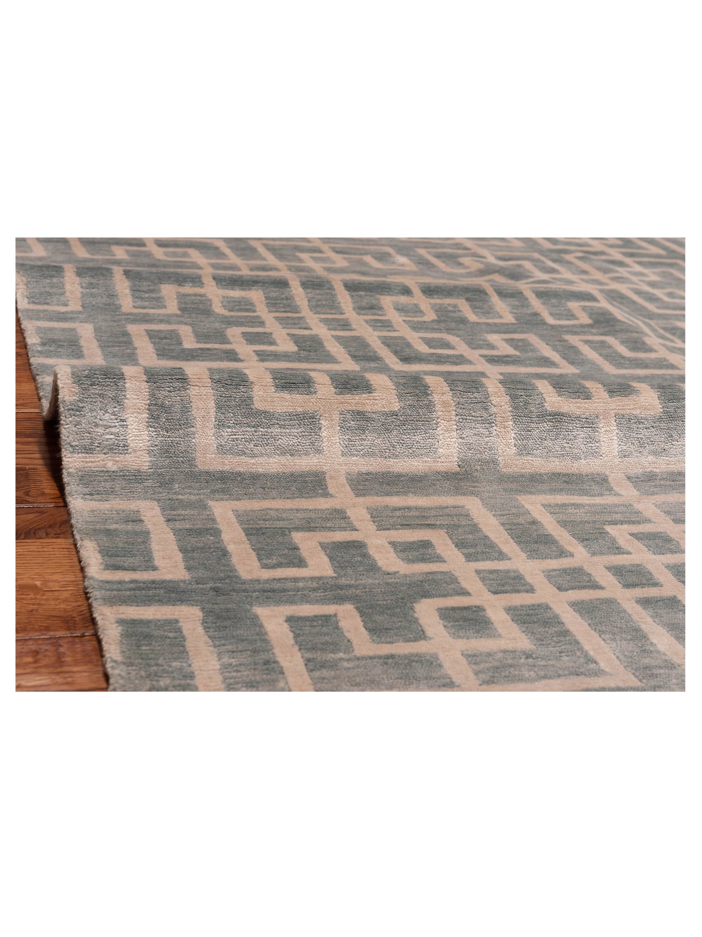 Tibetino 119742 Blue 6.1x8.10 Hand Knotted Rug