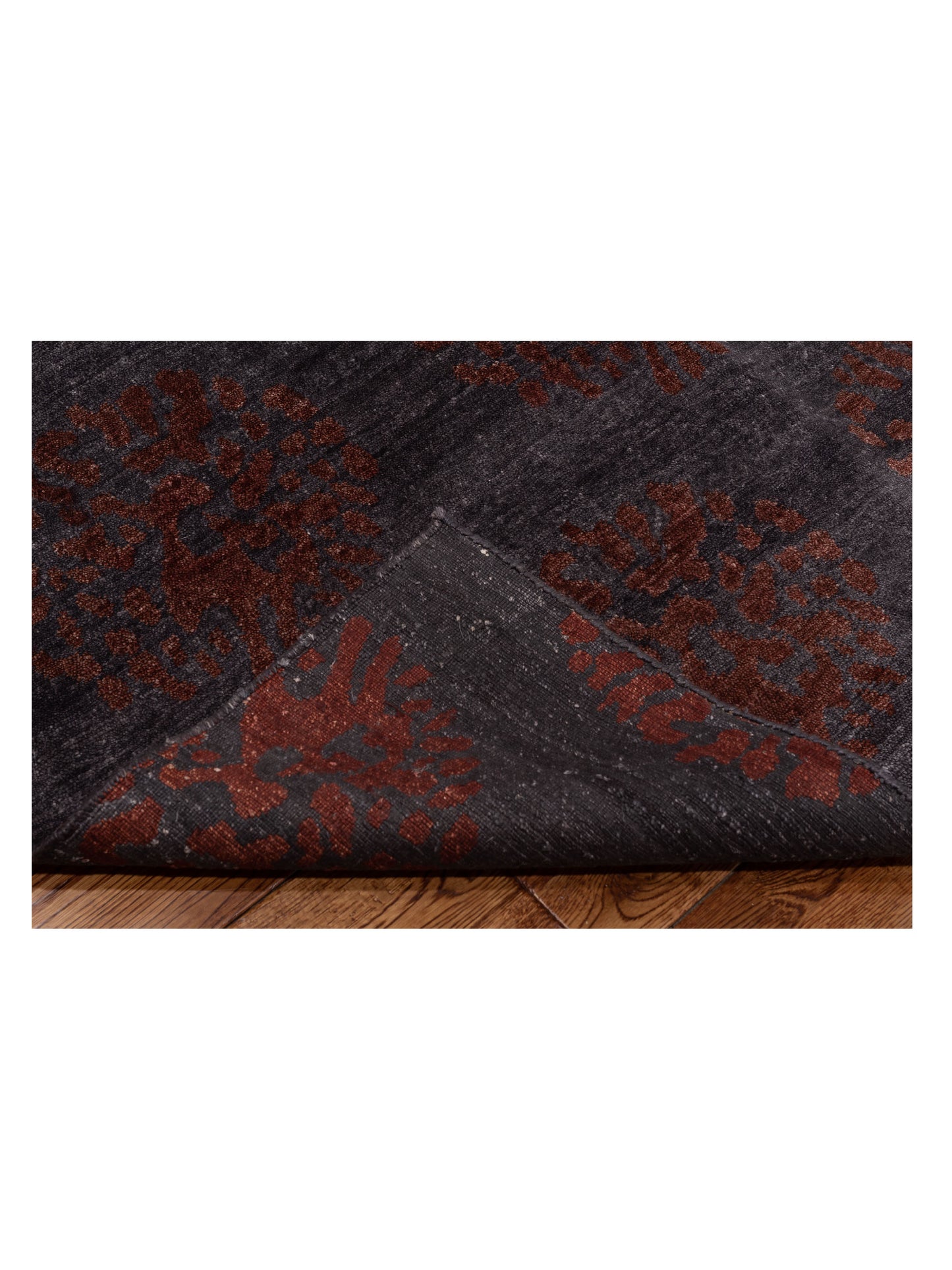 Tibetino 119747 Charcoal Red 10.1x13.10 Hand Knotted Rug