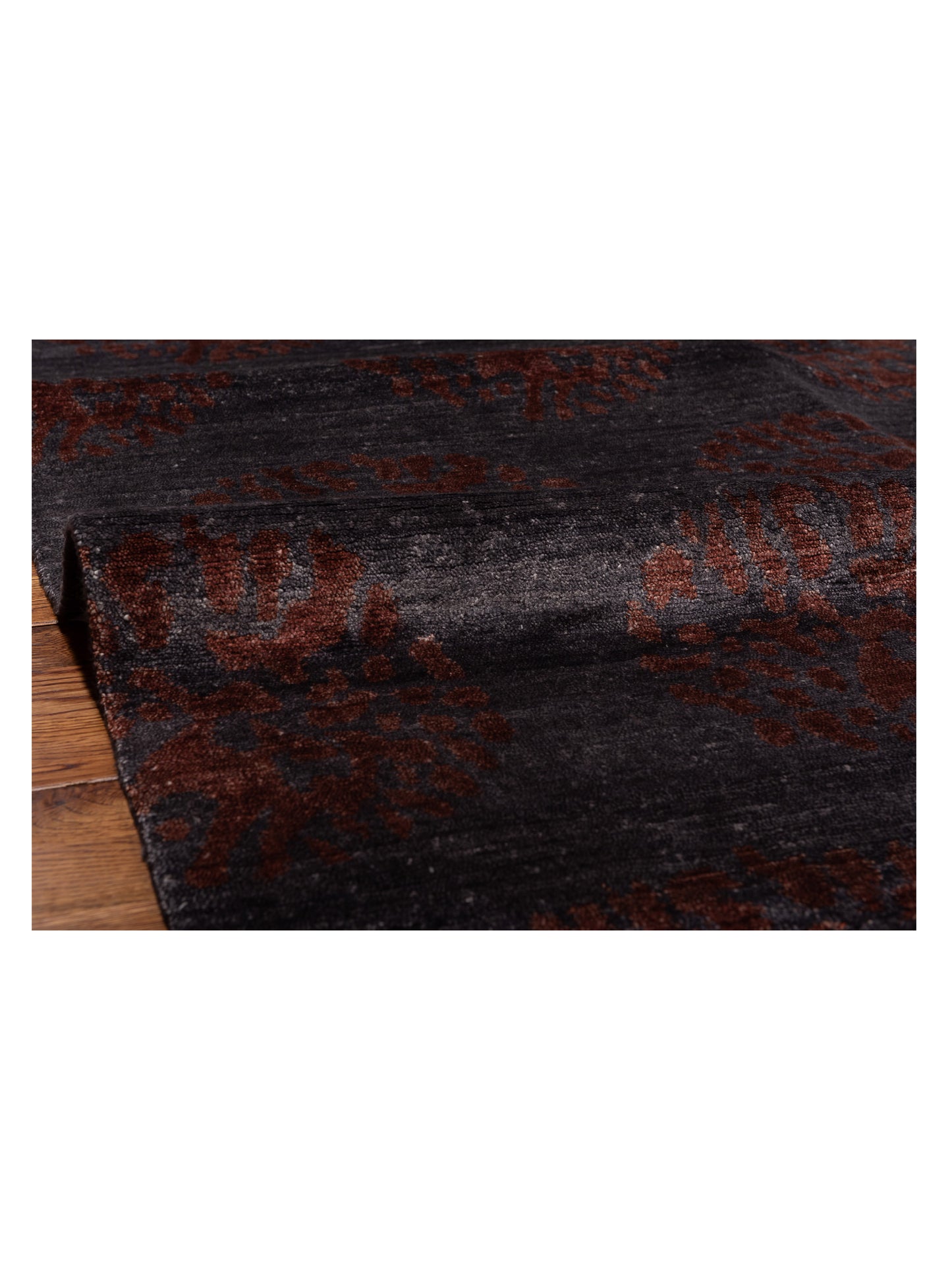 Tibetino 119747 Charcoal Red 10.1x13.10 Hand Knotted Rug