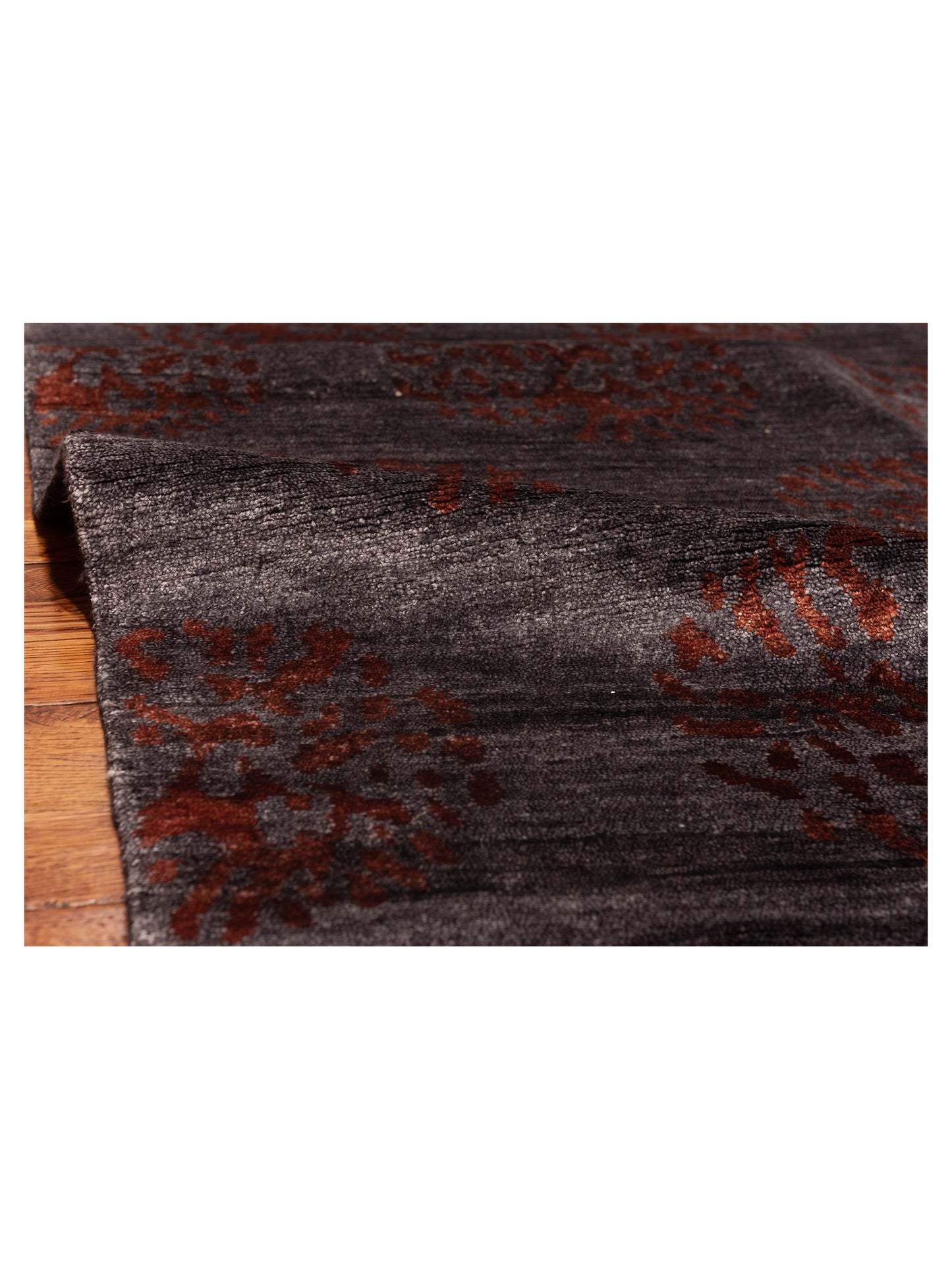 Tibetino 119751 Charcoal Red 6x8.11 Hand Knotted Rug
