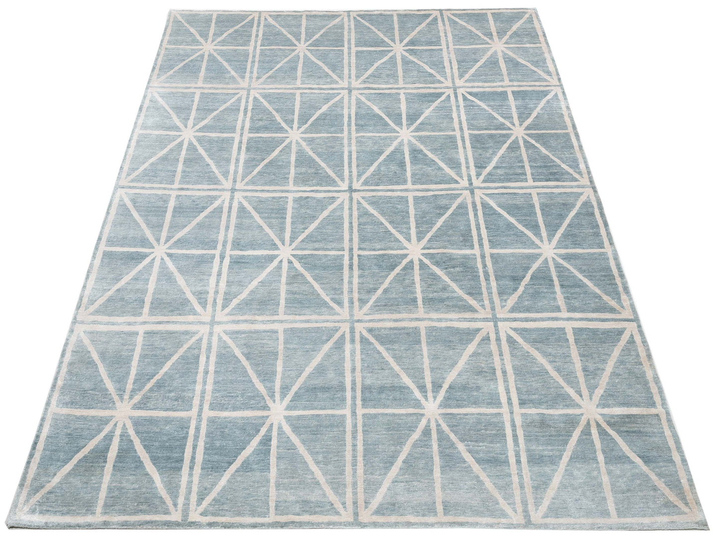 Tibetino 119756 Blue 8x10 Hand Knotted Rug
